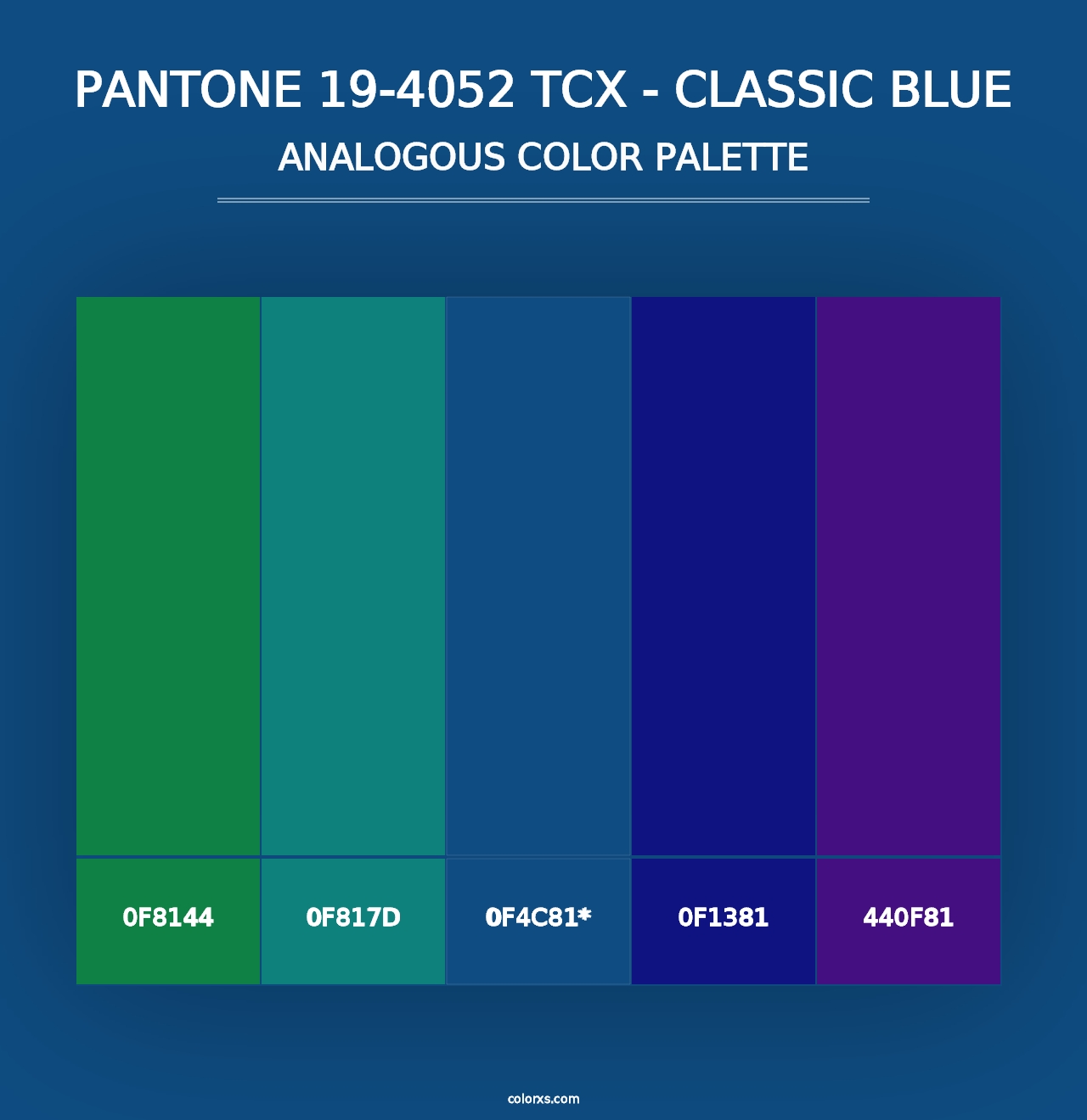 PANTONE 19-4052 TCX - Classic Blue - Analogous Color Palette