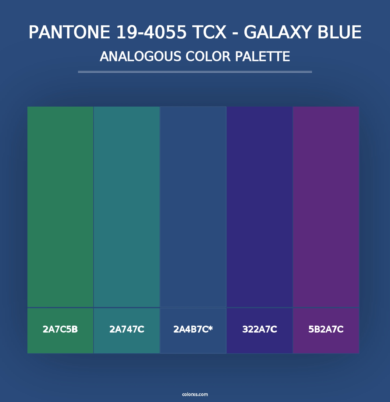 PANTONE 19-4055 TCX - Galaxy Blue - Analogous Color Palette