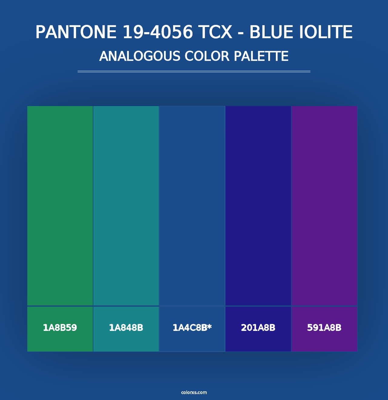 PANTONE 19-4056 TCX - Blue Iolite - Analogous Color Palette