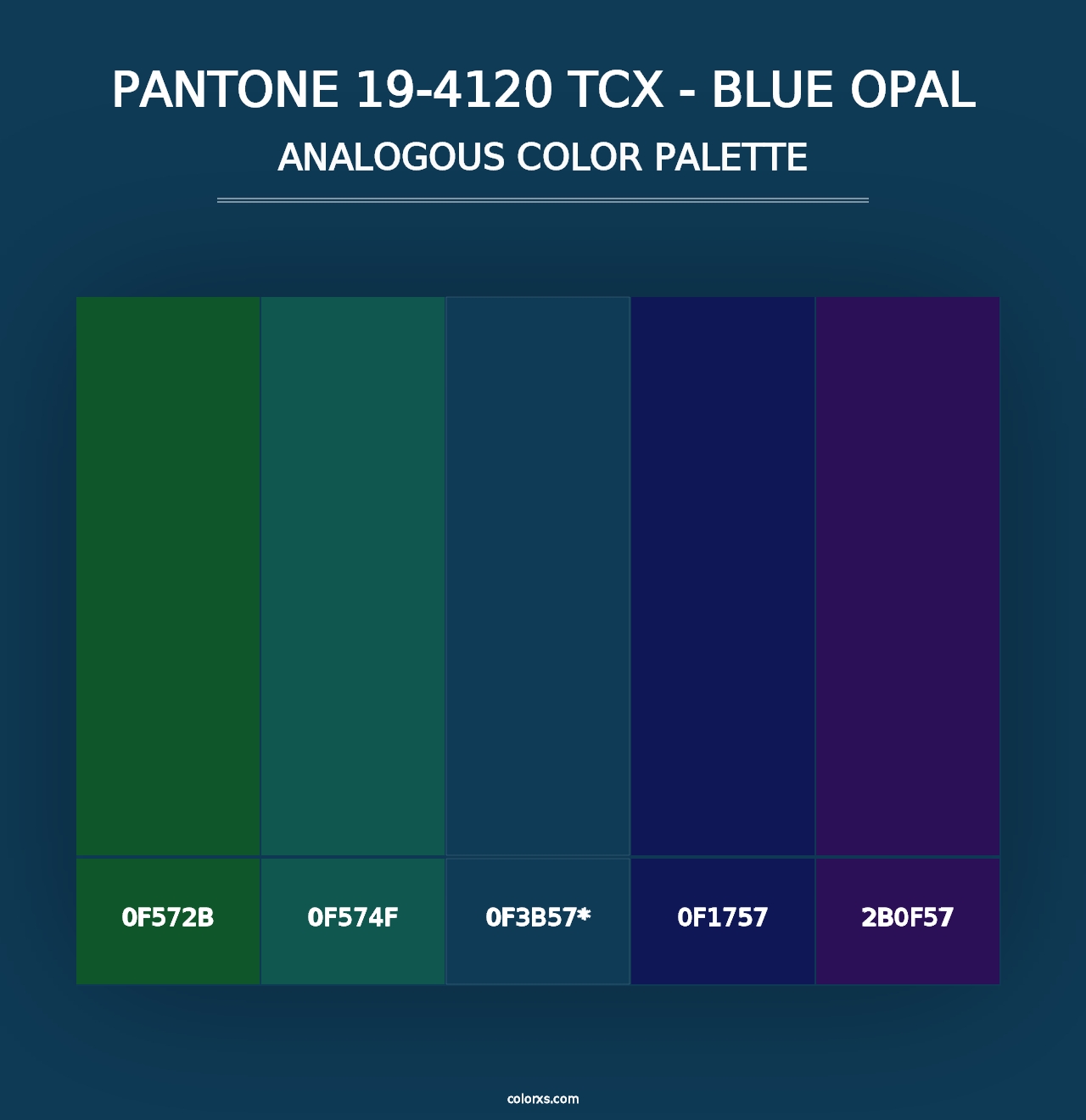 PANTONE 19-4120 TCX - Blue Opal - Analogous Color Palette