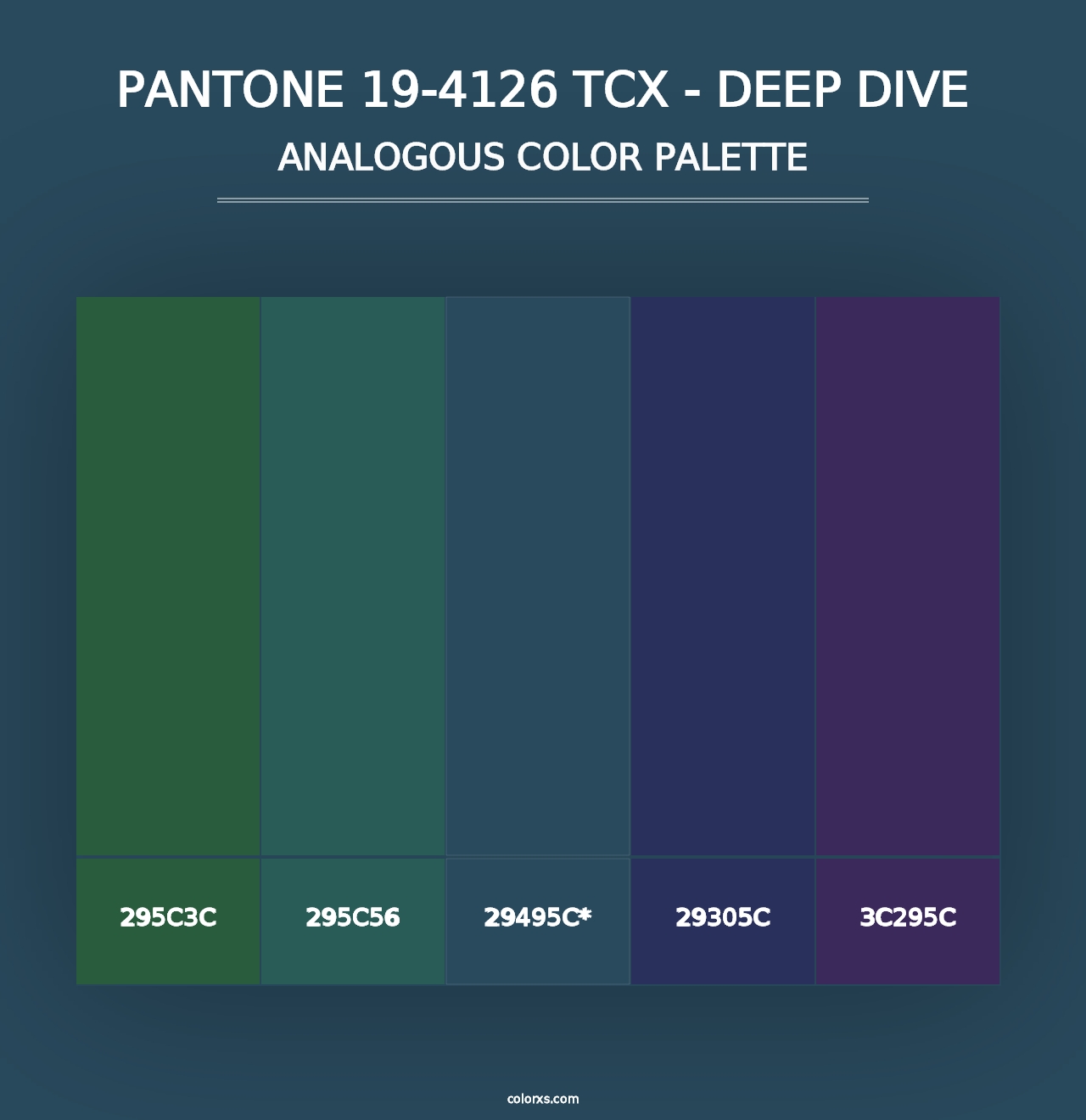 PANTONE 19-4126 TCX - Deep Dive - Analogous Color Palette