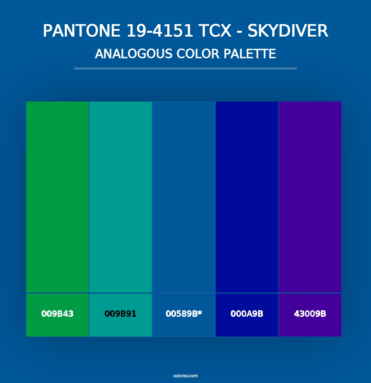 PANTONE 19-4151 TCX - Skydiver - Analogous Color Palette