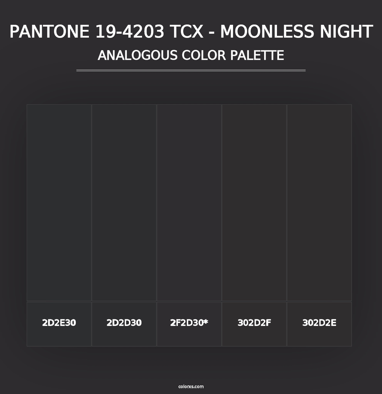 PANTONE 19-4203 TCX - Moonless Night - Analogous Color Palette