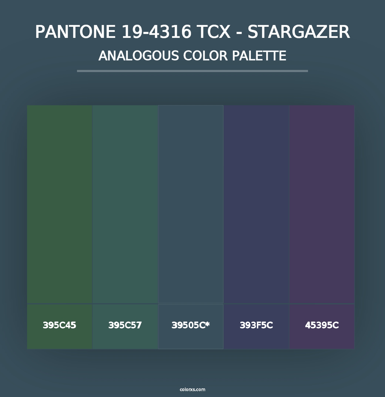 PANTONE 19-4316 TCX - Stargazer - Analogous Color Palette