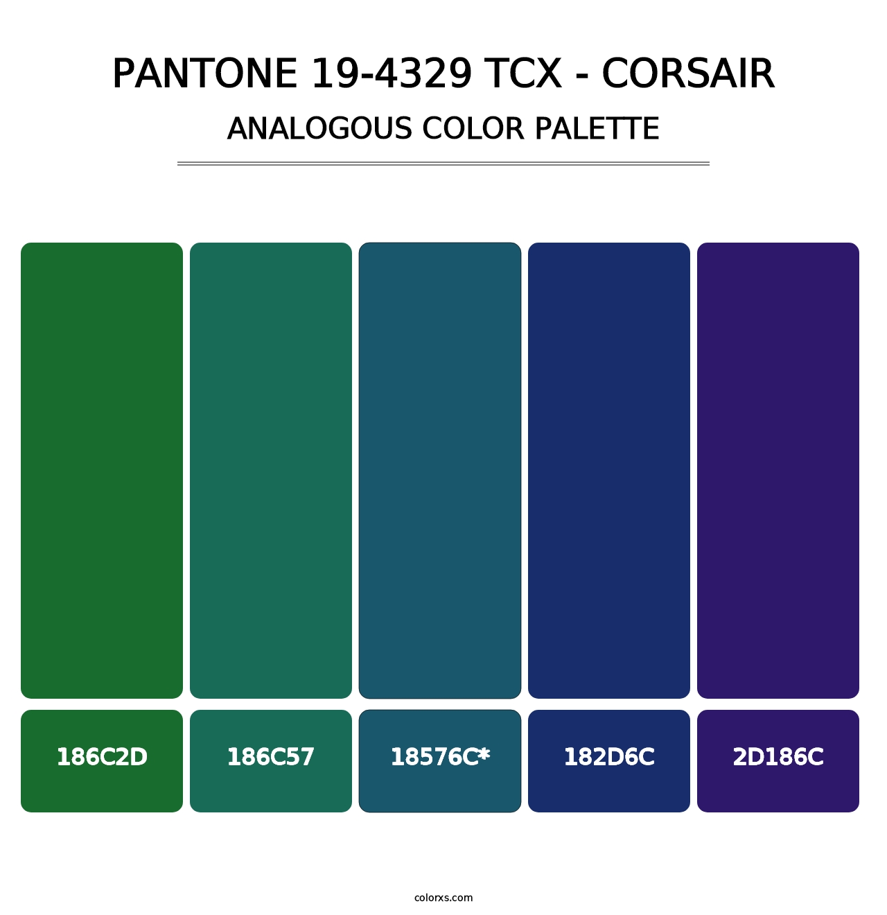 PANTONE 19-4329 TCX - Corsair - Analogous Color Palette