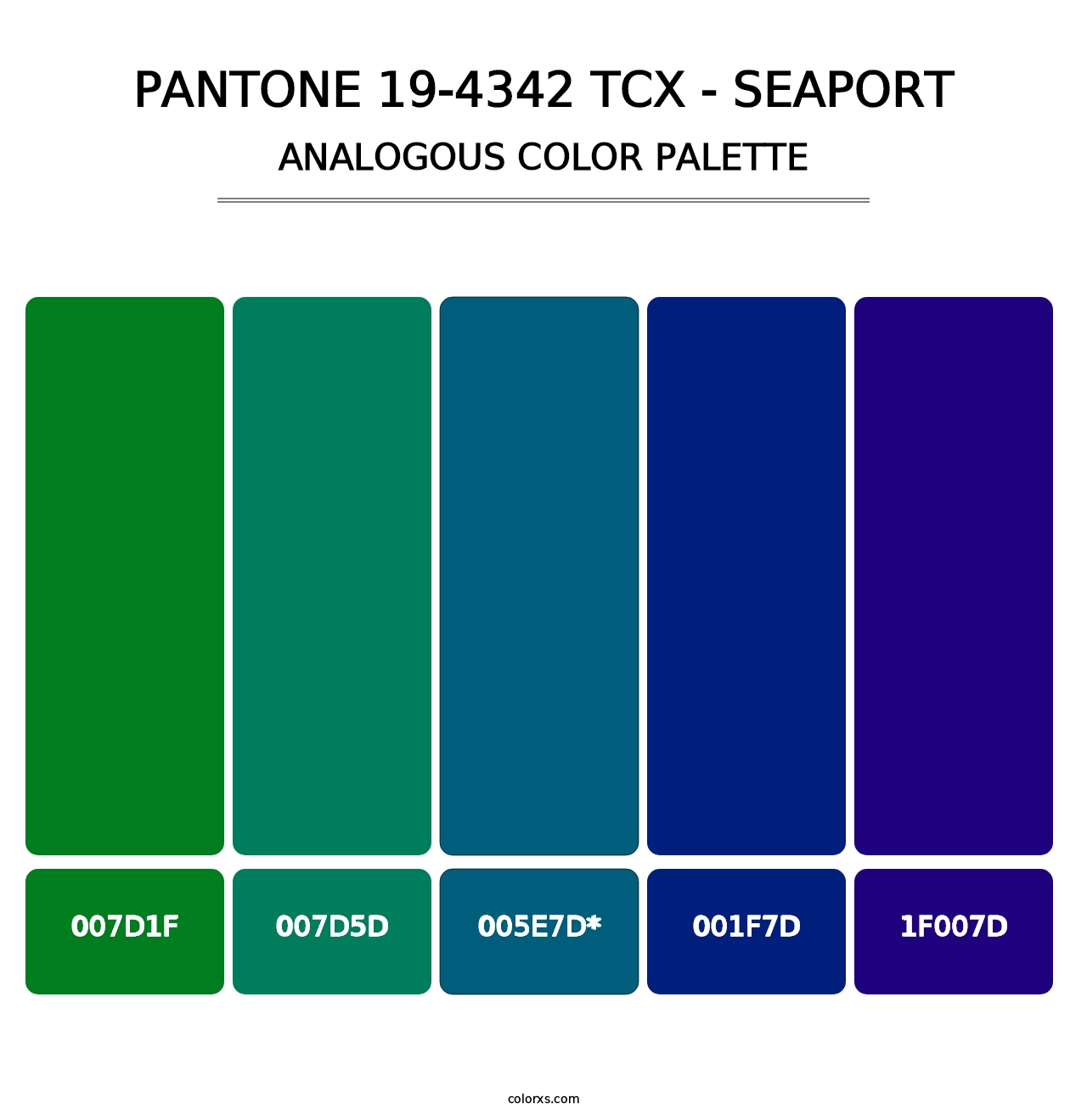 PANTONE 19-4342 TCX - Seaport - Analogous Color Palette