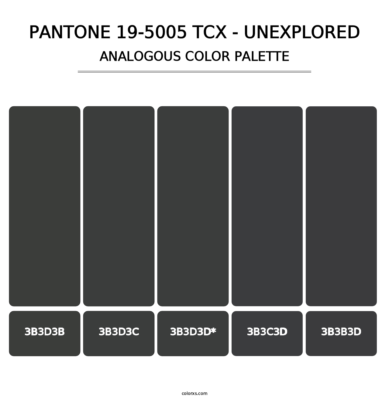 PANTONE 19-5005 TCX - Unexplored - Analogous Color Palette