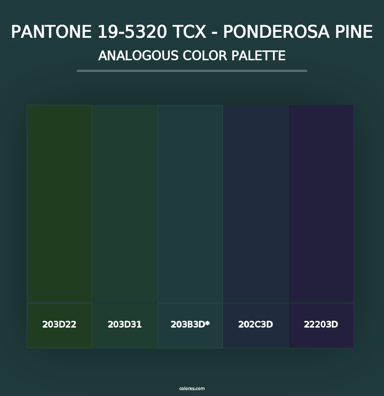 PANTONE 19-5320 TCX - Ponderosa Pine - Analogous Color Palette