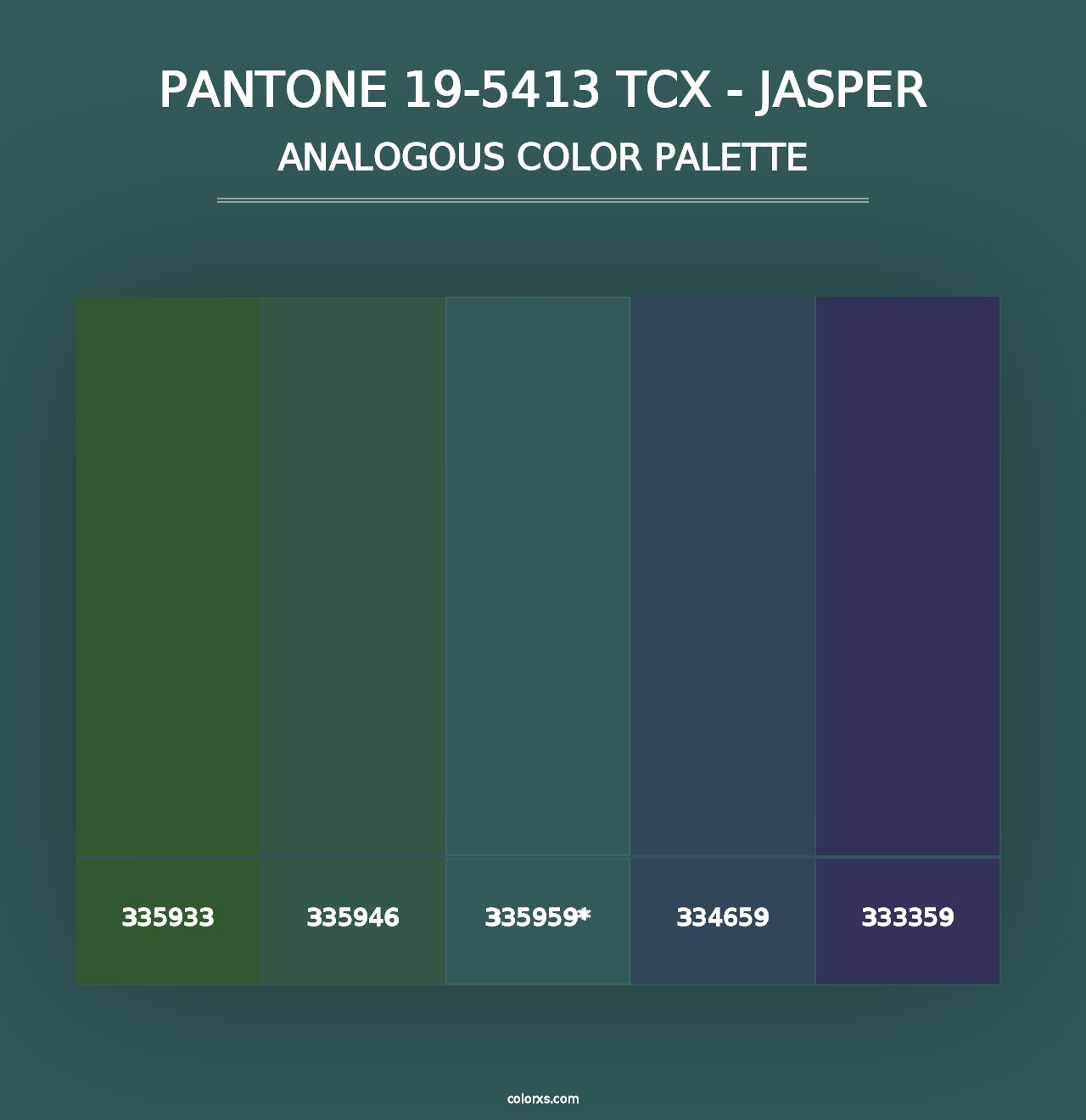 PANTONE 19-5413 TCX - Jasper - Analogous Color Palette