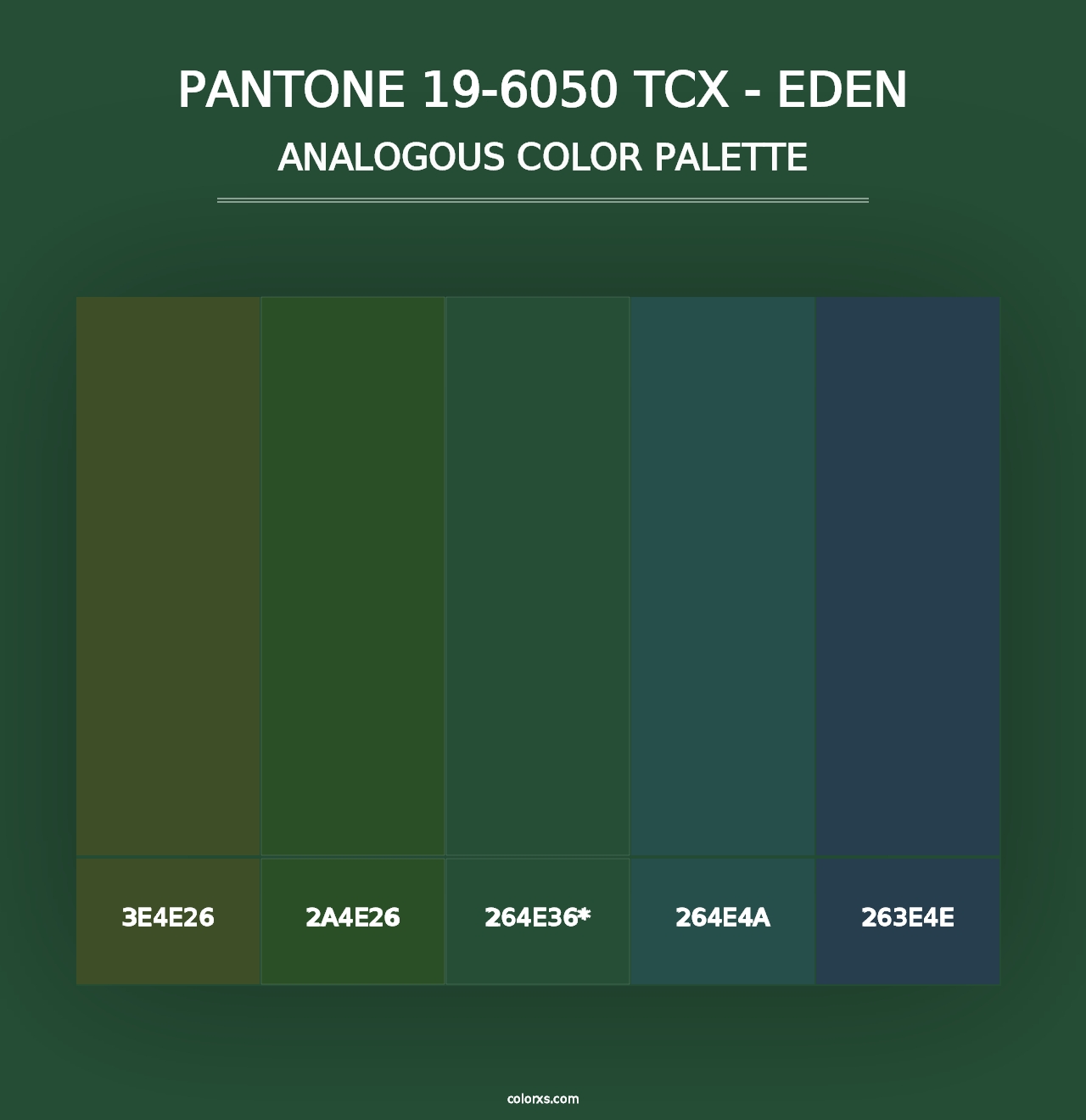 PANTONE 19-6050 TCX - Eden - Analogous Color Palette