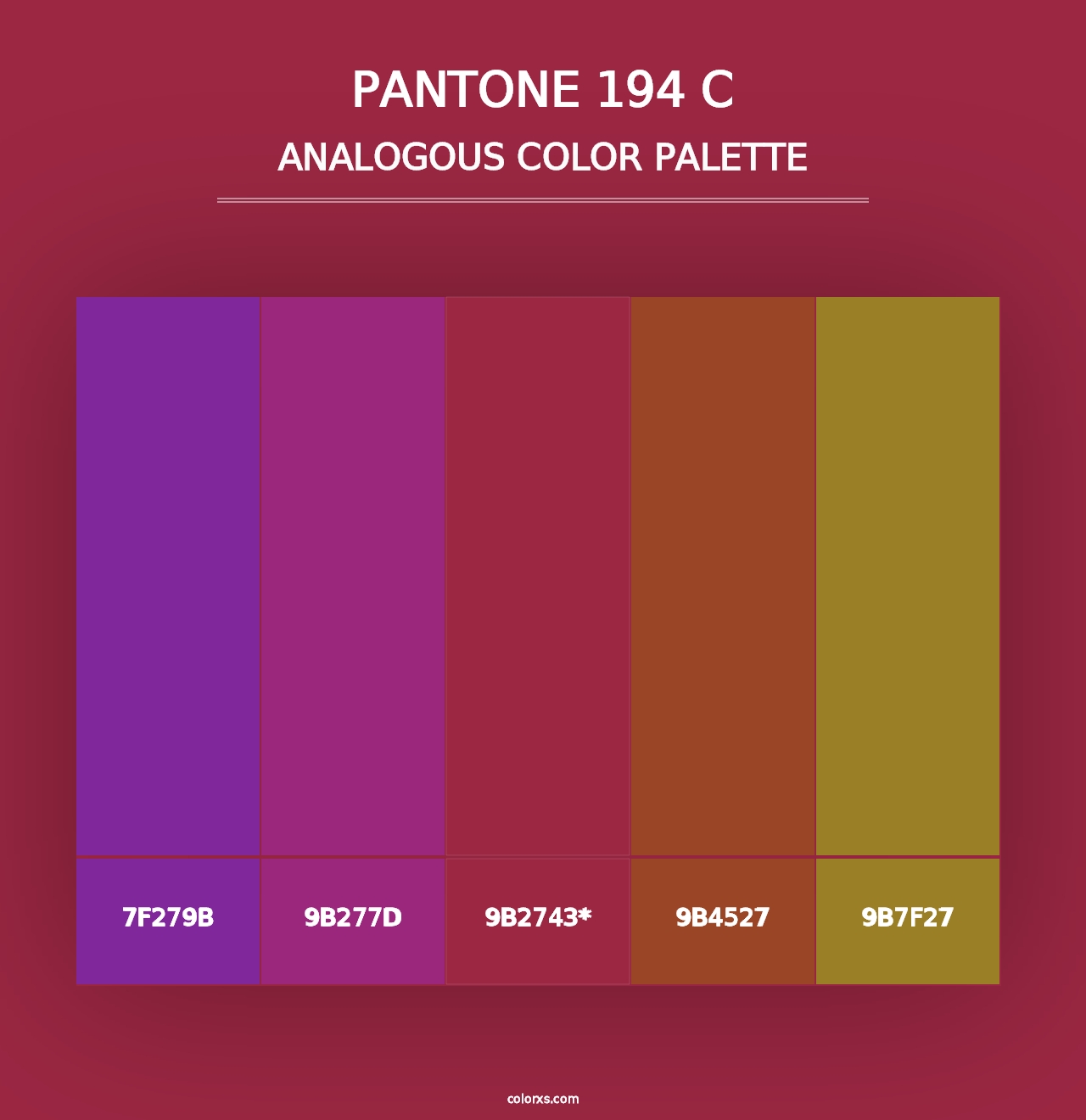 PANTONE 194 C - Analogous Color Palette