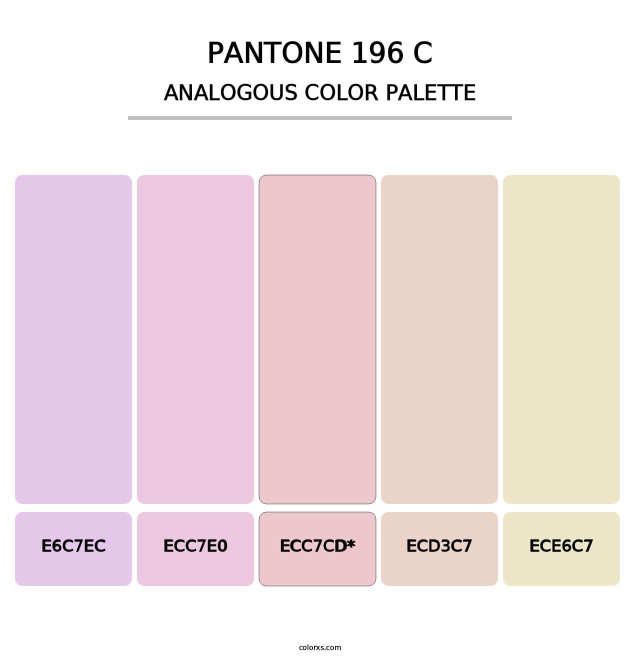 PANTONE 196 C - Analogous Color Palette