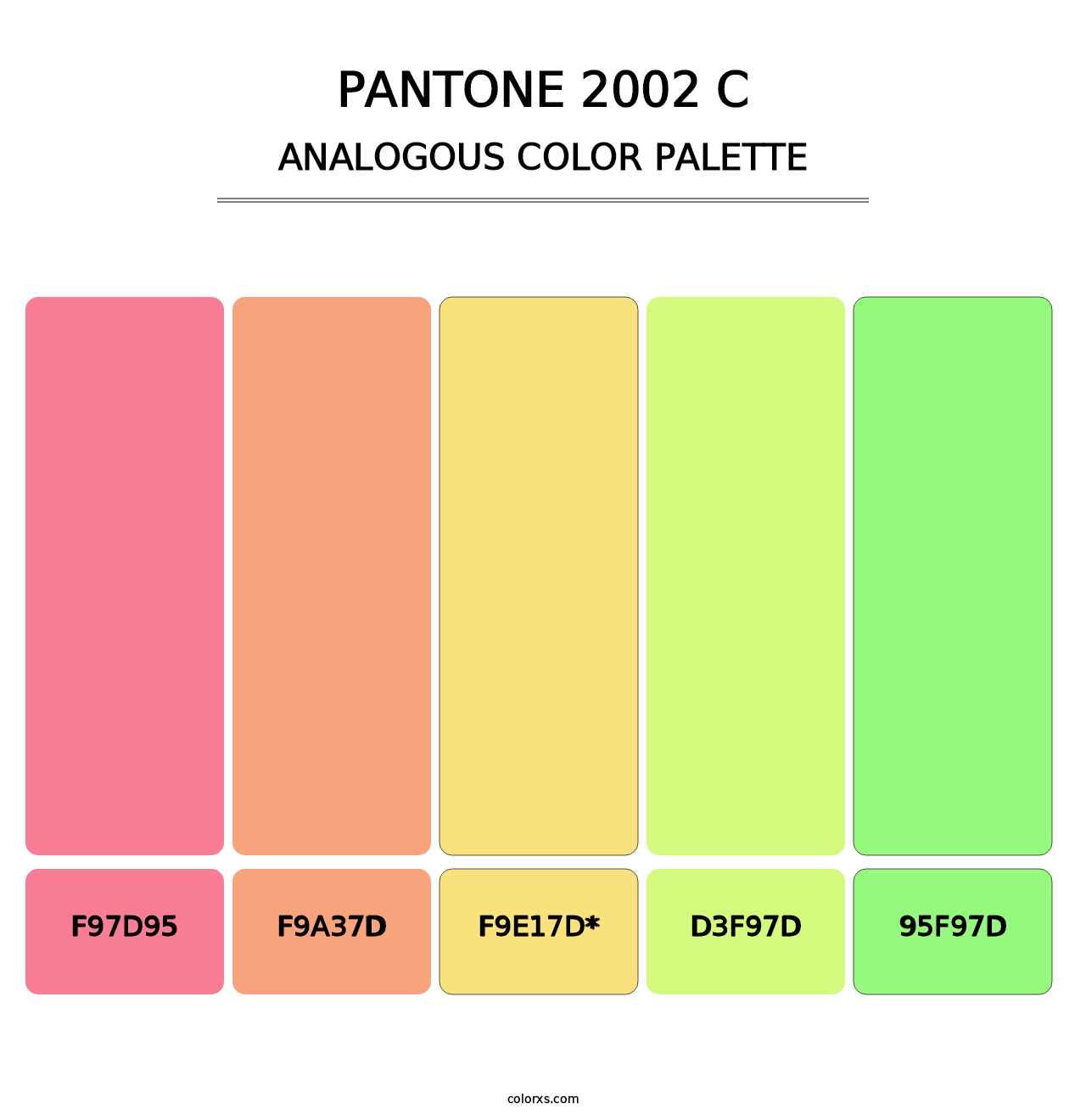 PANTONE 2002 C - Analogous Color Palette