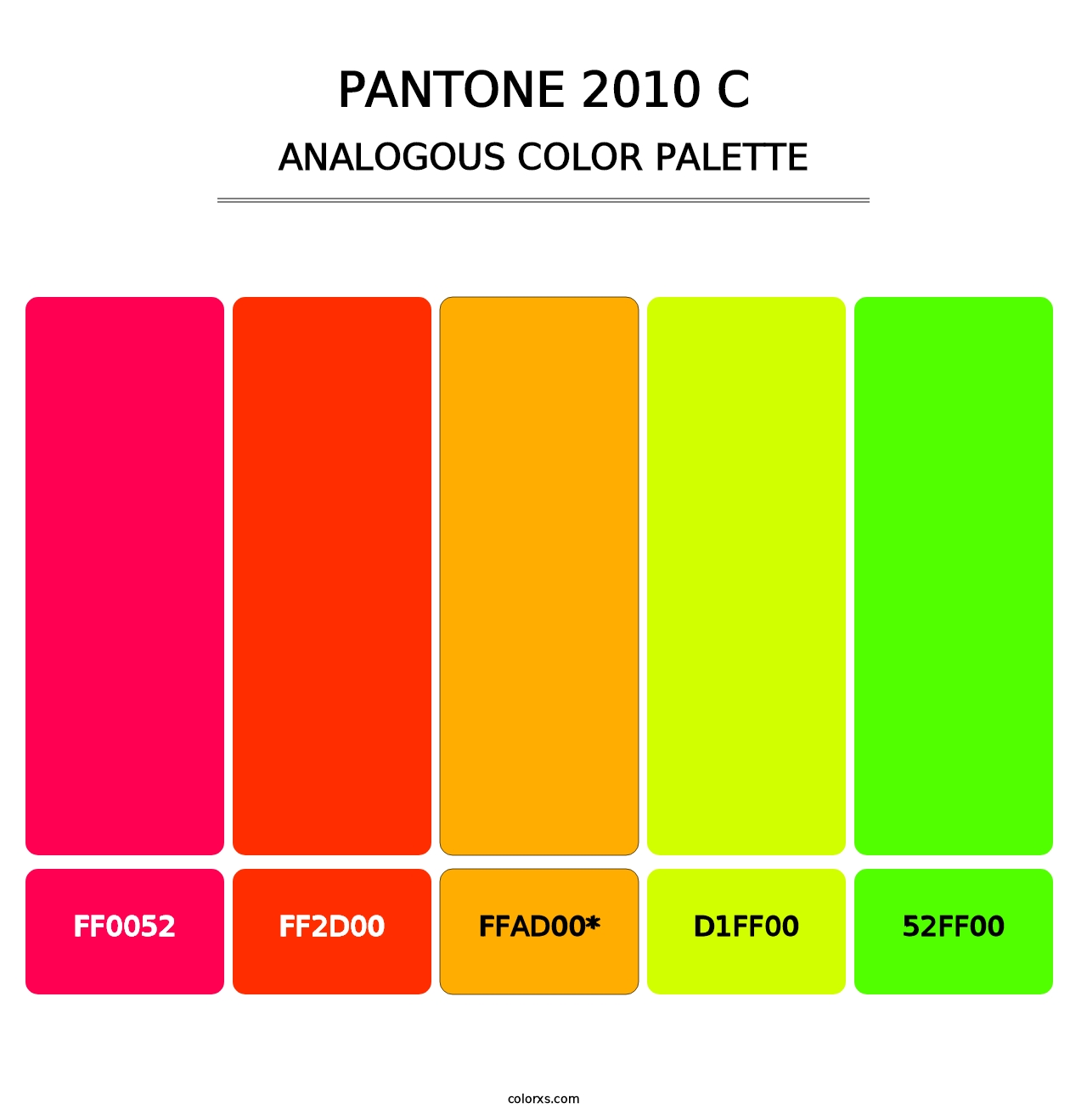 PANTONE 2010 C - Analogous Color Palette