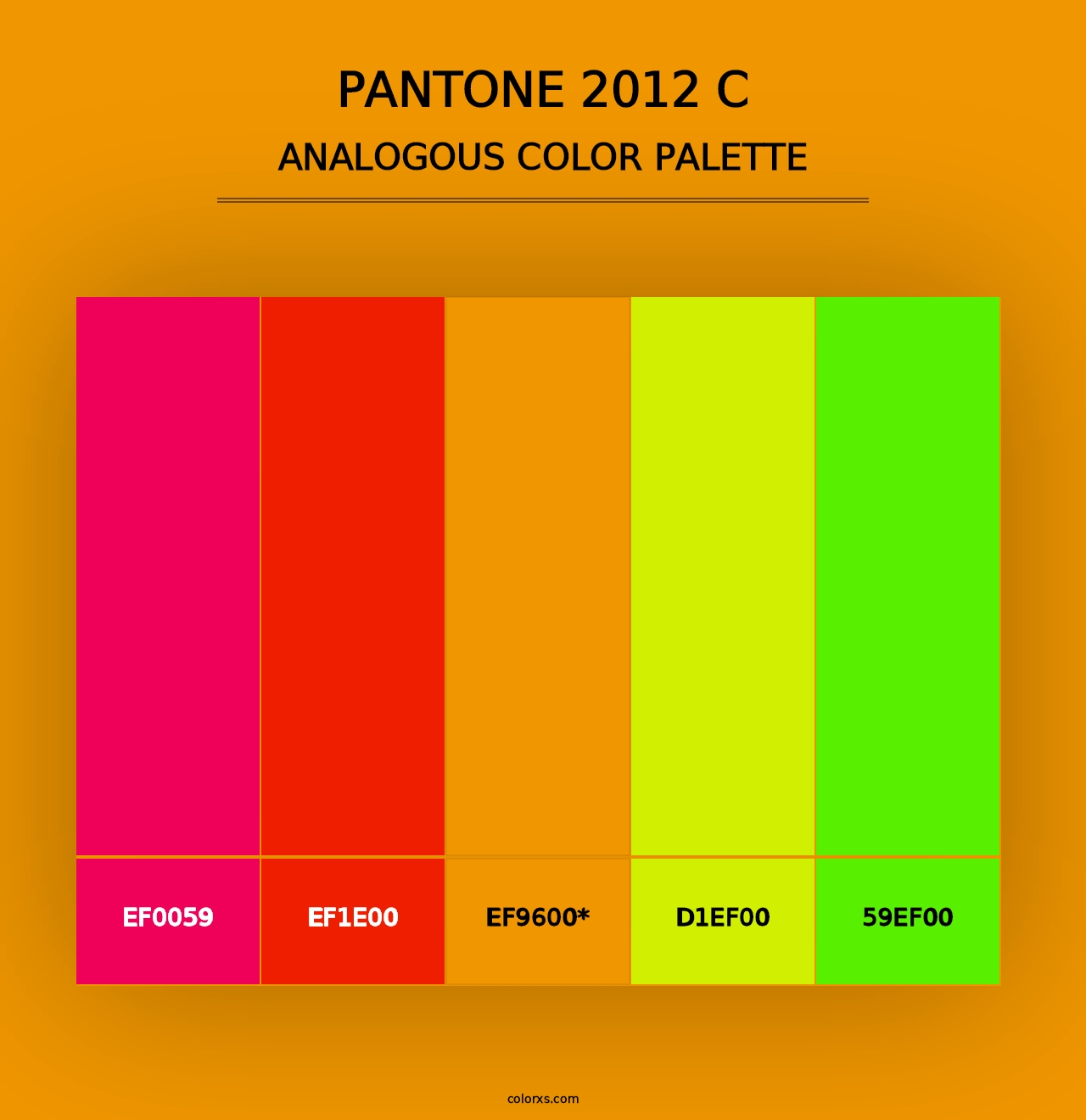 PANTONE 2012 C - Analogous Color Palette