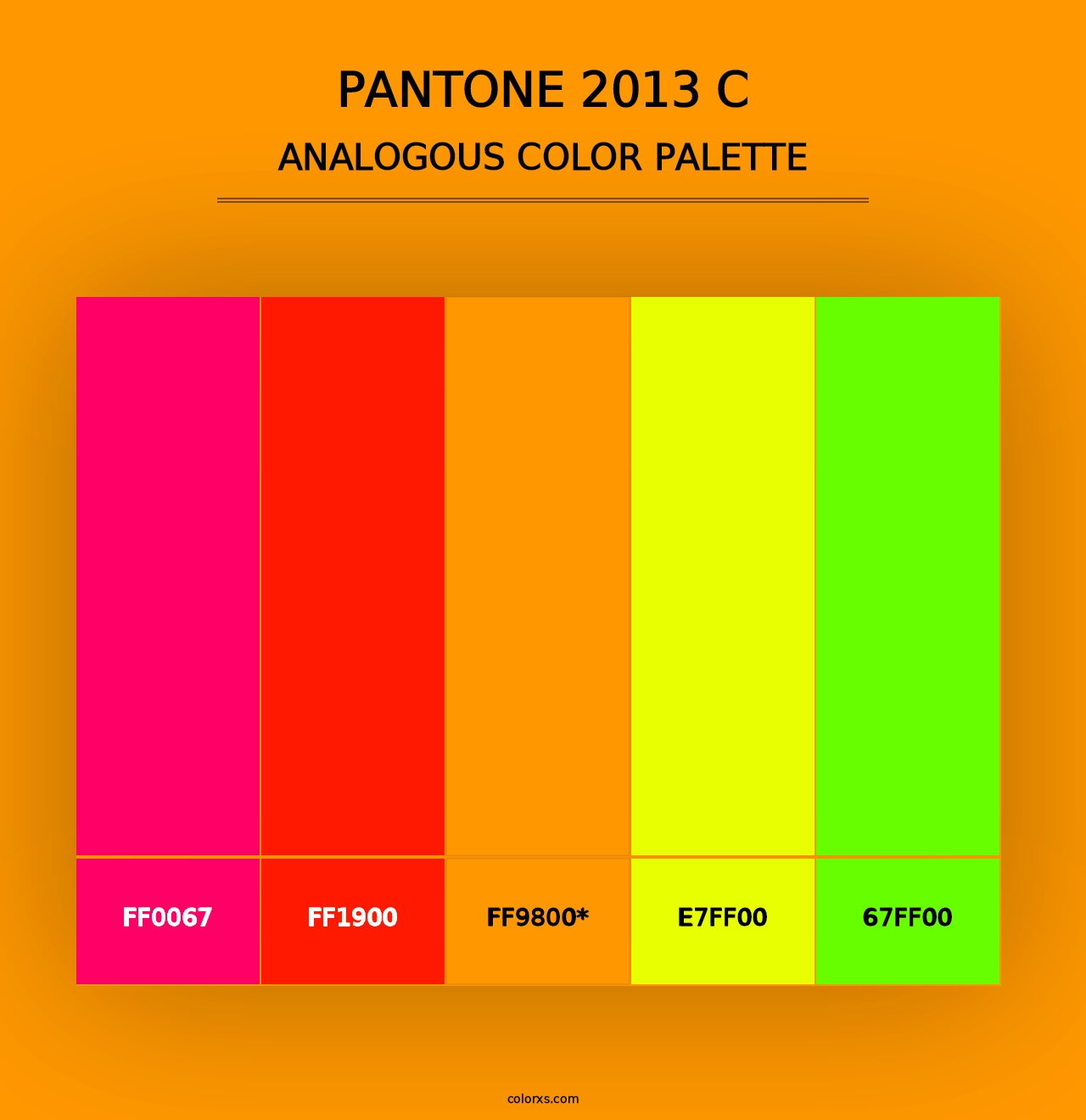 PANTONE 2013 C - Analogous Color Palette