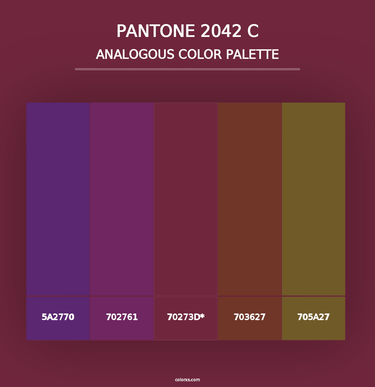 PANTONE 2042 C - Analogous Color Palette