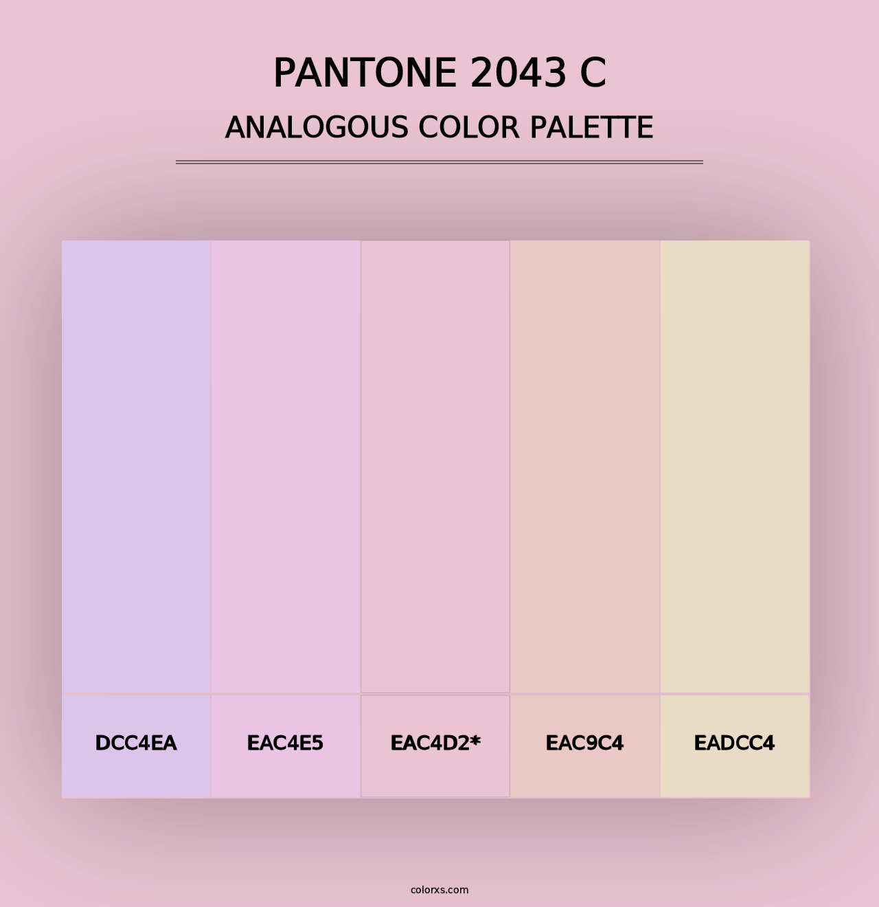 PANTONE 2043 C - Analogous Color Palette