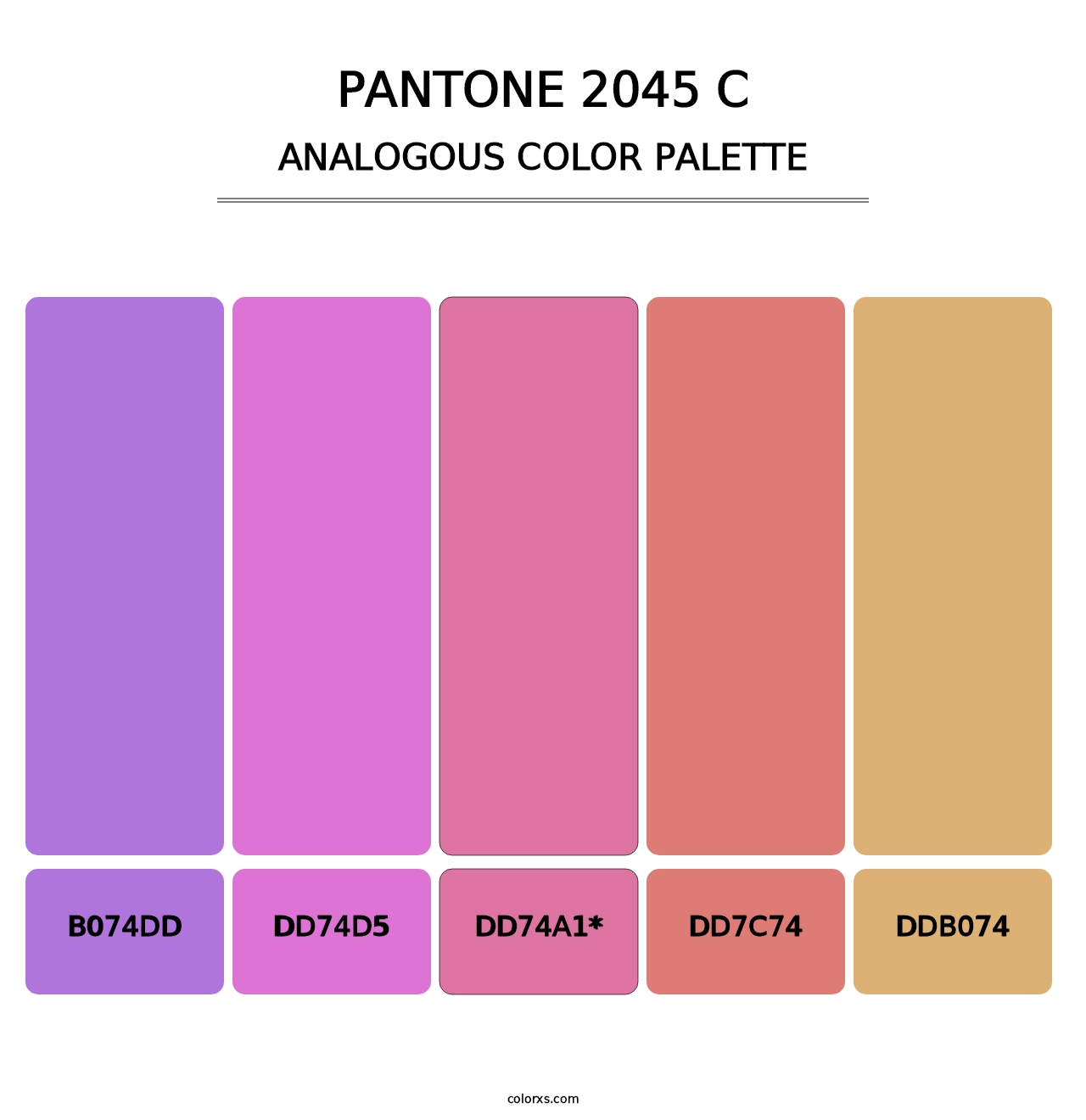 PANTONE 2045 C - Analogous Color Palette