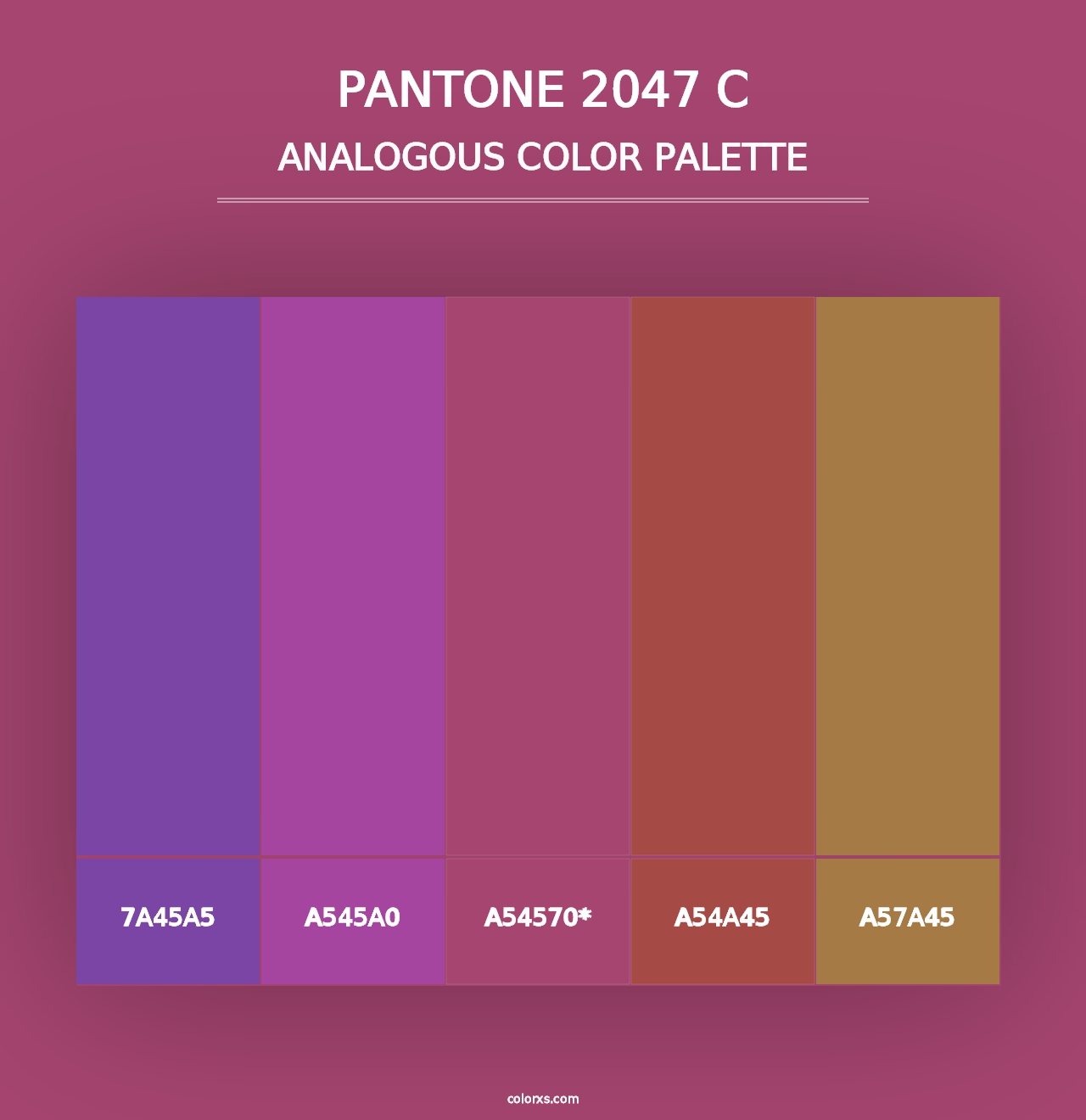 PANTONE 2047 C - Analogous Color Palette