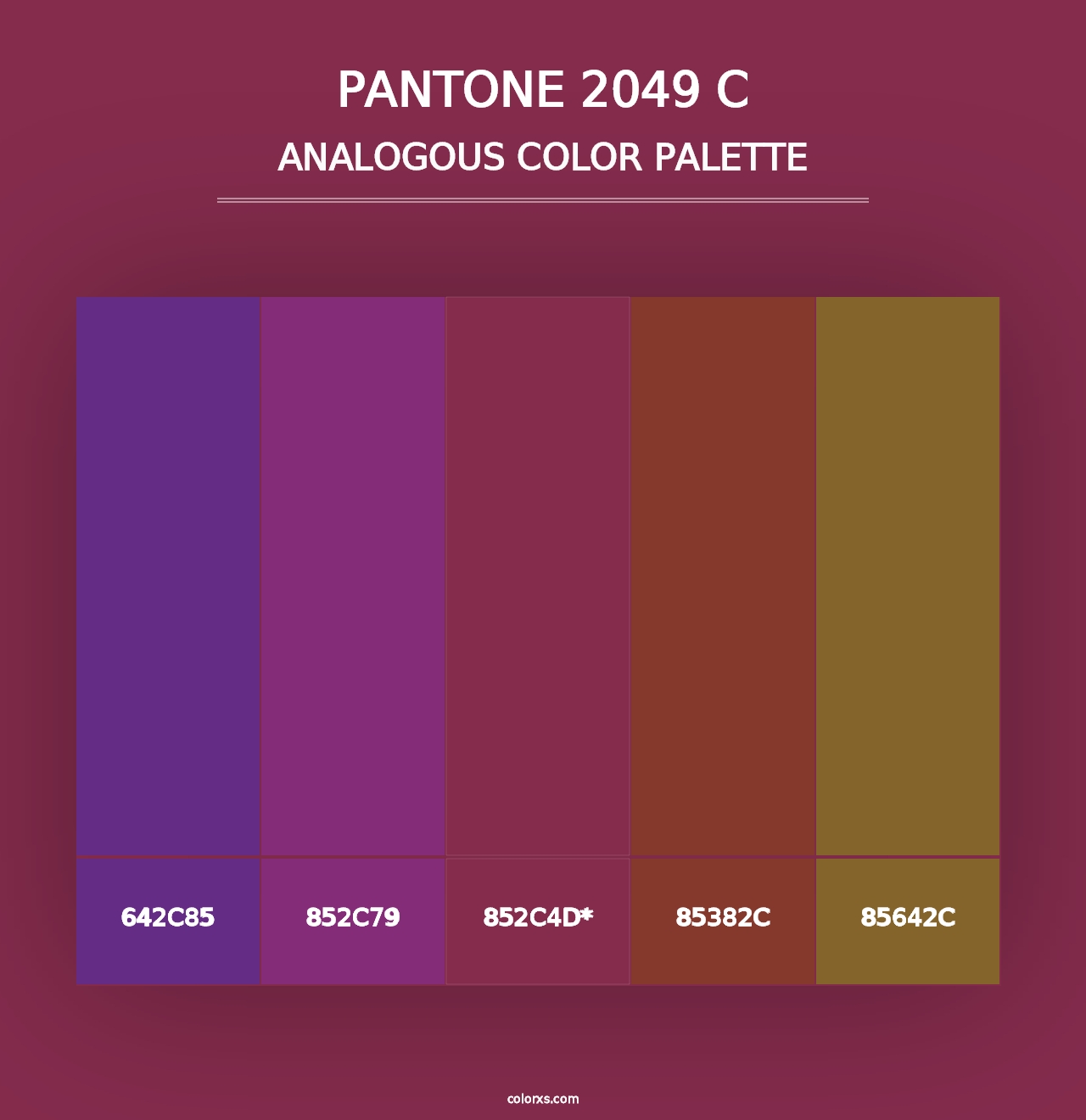 PANTONE 2049 C - Analogous Color Palette