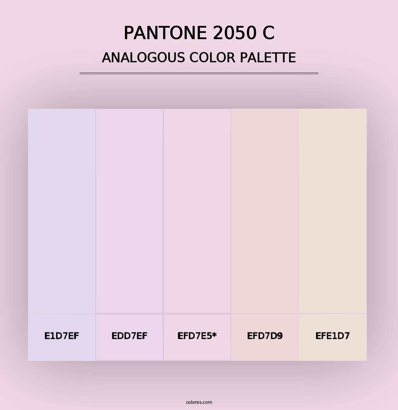 PANTONE 2050 C - Analogous Color Palette