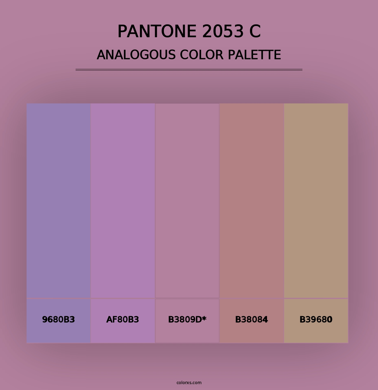 PANTONE 2053 C - Analogous Color Palette