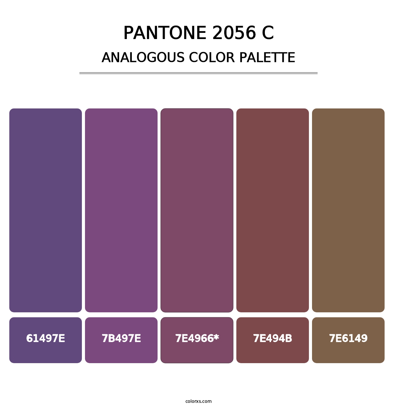 PANTONE 2056 C - Analogous Color Palette