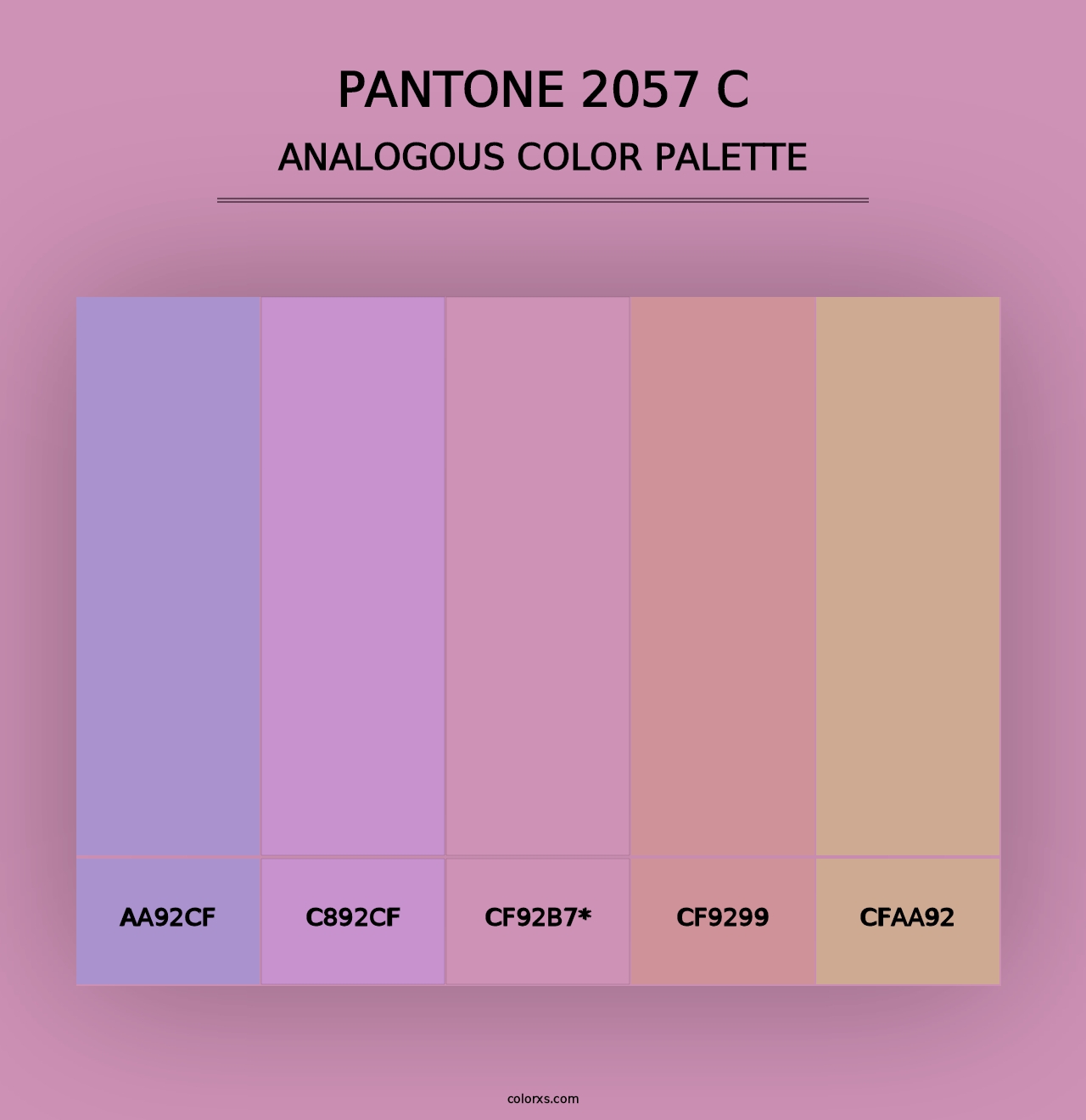 PANTONE 2057 C - Analogous Color Palette