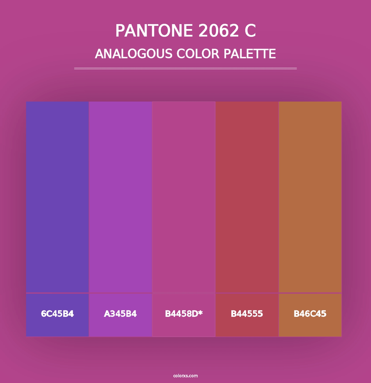 PANTONE 2062 C - Analogous Color Palette