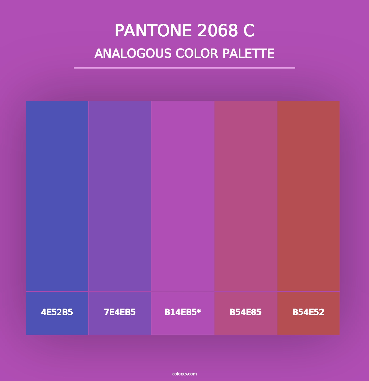 PANTONE 2068 C - Analogous Color Palette