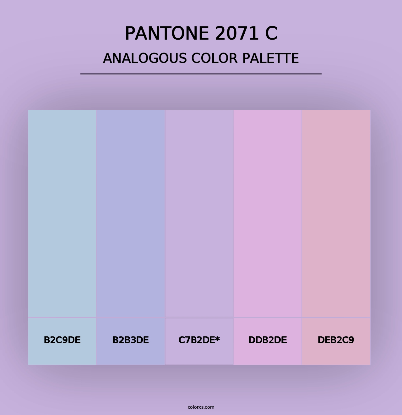 PANTONE 2071 C - Analogous Color Palette