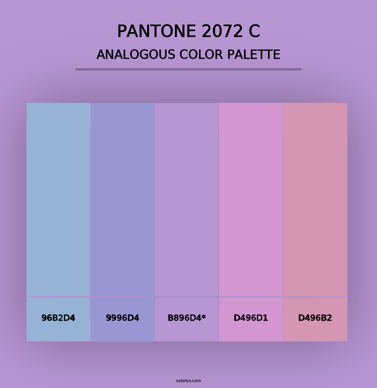 PANTONE 2072 C - Analogous Color Palette