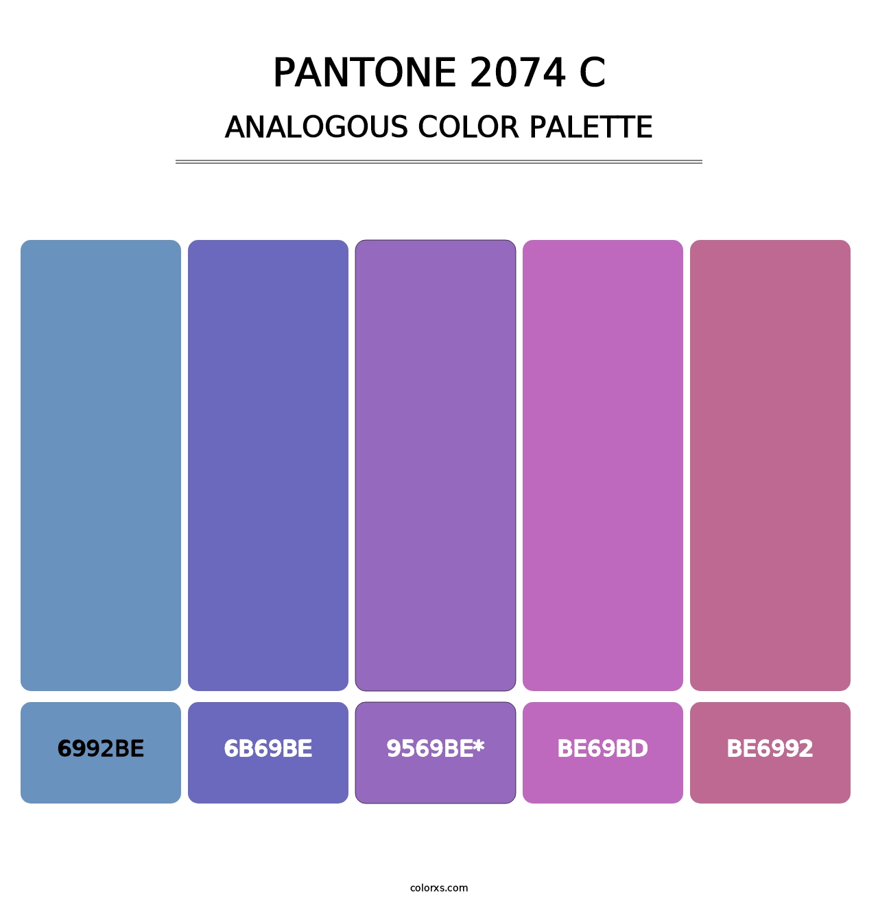 PANTONE 2074 C - Analogous Color Palette