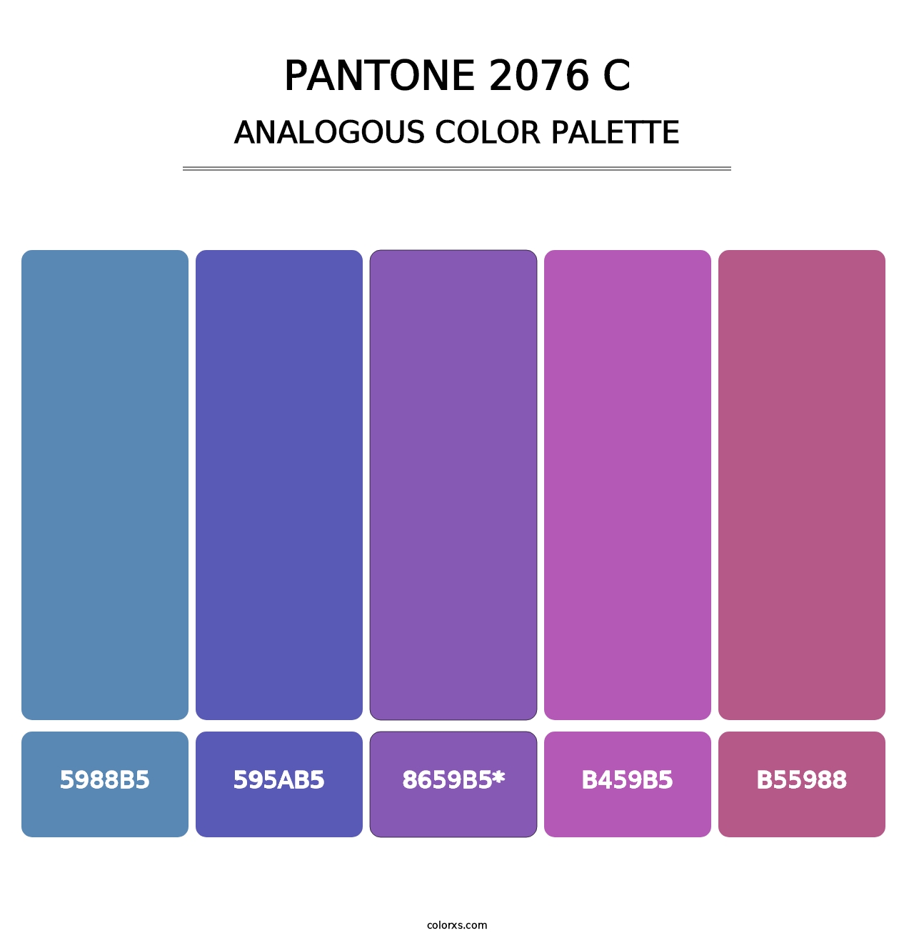 PANTONE 2076 C - Analogous Color Palette