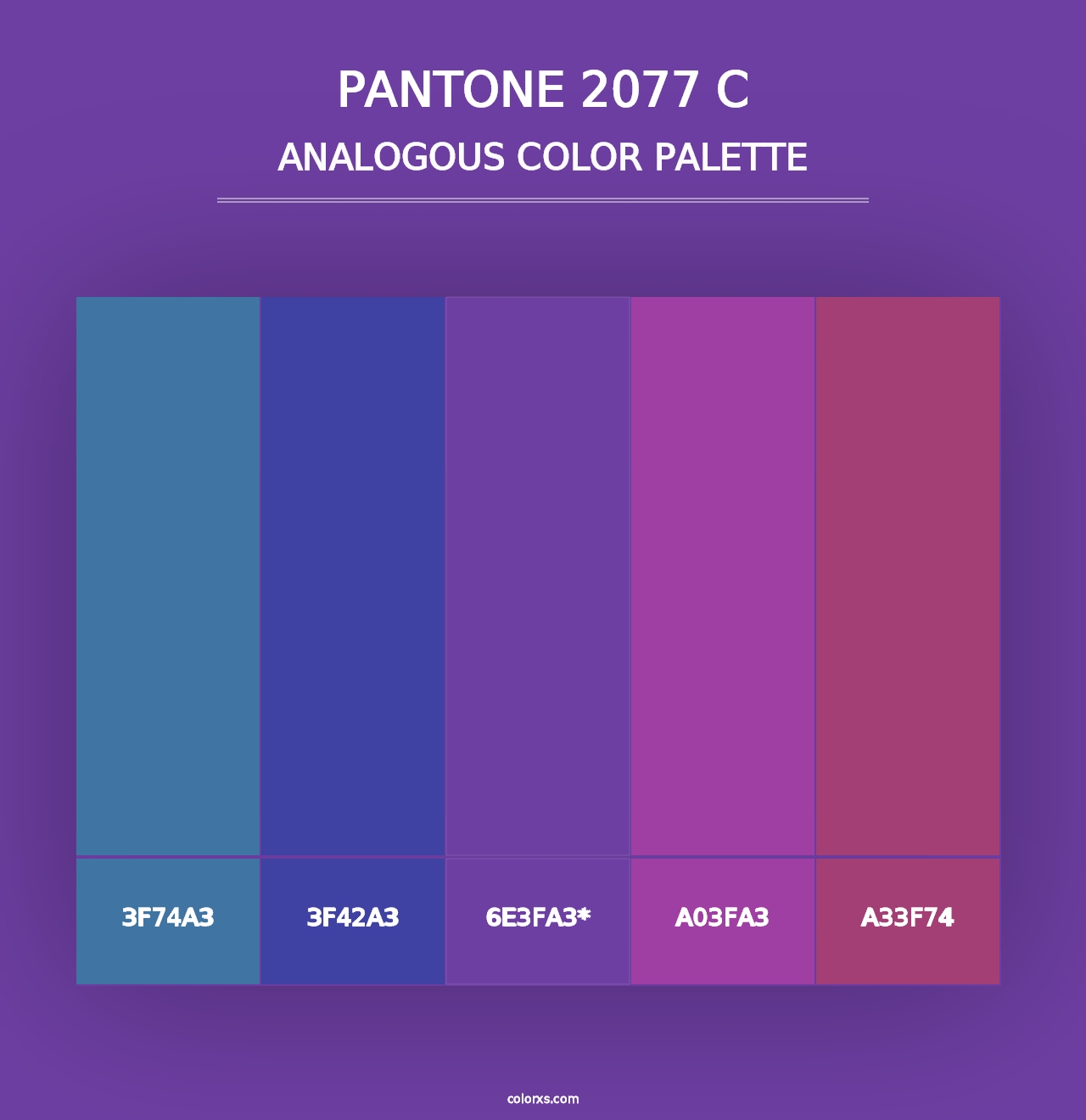 PANTONE 2077 C - Analogous Color Palette