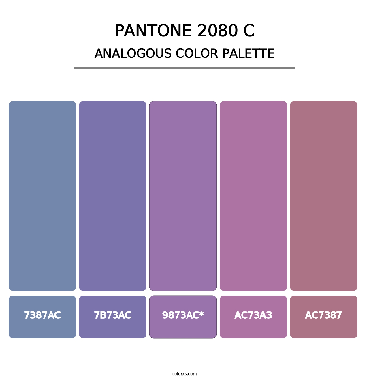 PANTONE 2080 C - Analogous Color Palette