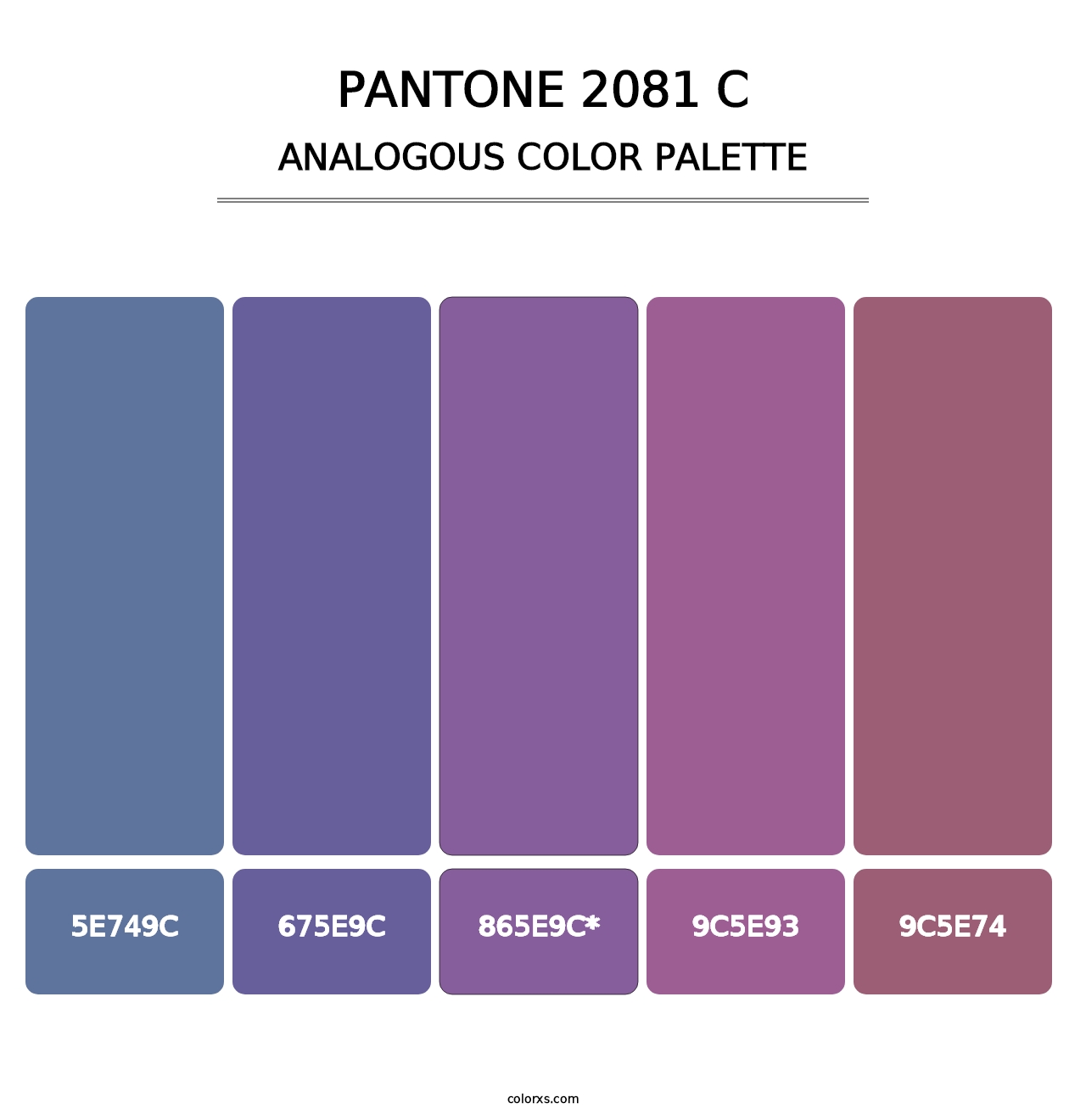 PANTONE 2081 C - Analogous Color Palette