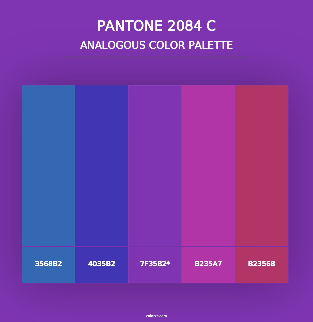 PANTONE 2084 C - Analogous Color Palette