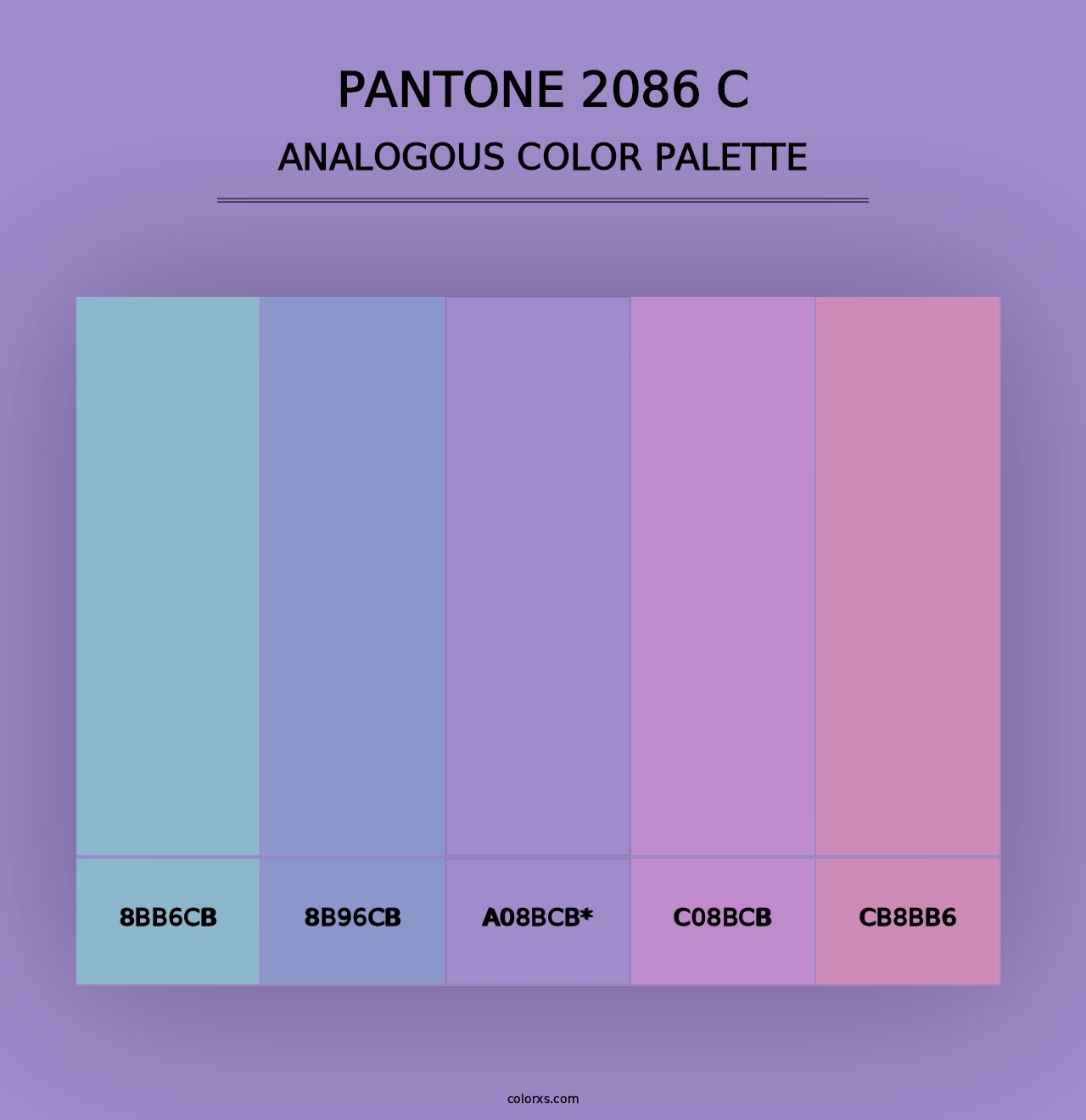 PANTONE 2086 C - Analogous Color Palette