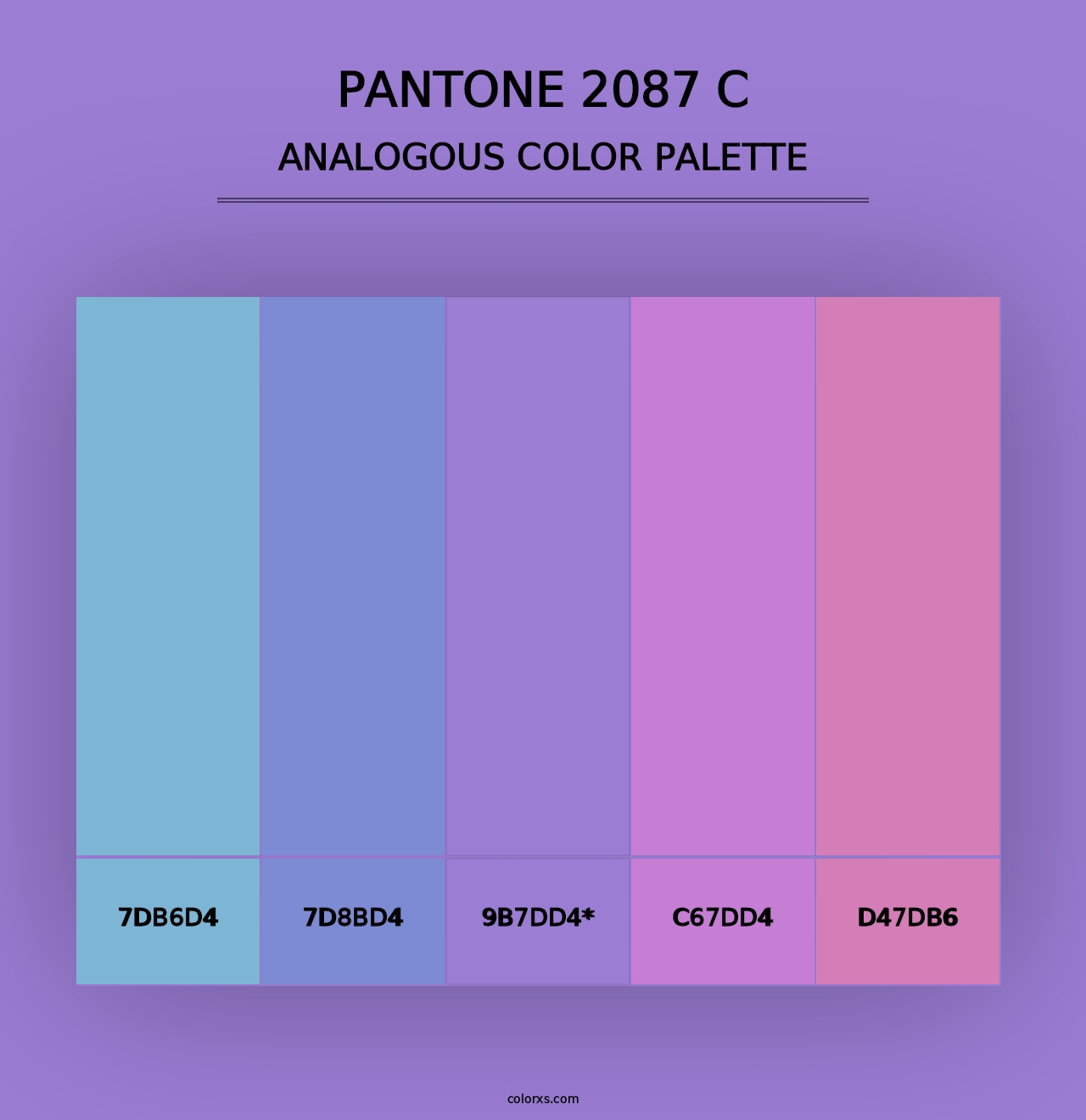 PANTONE 2087 C - Analogous Color Palette