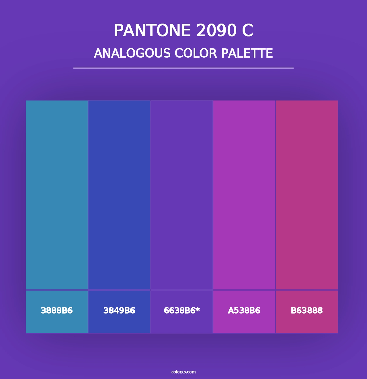 PANTONE 2090 C - Analogous Color Palette