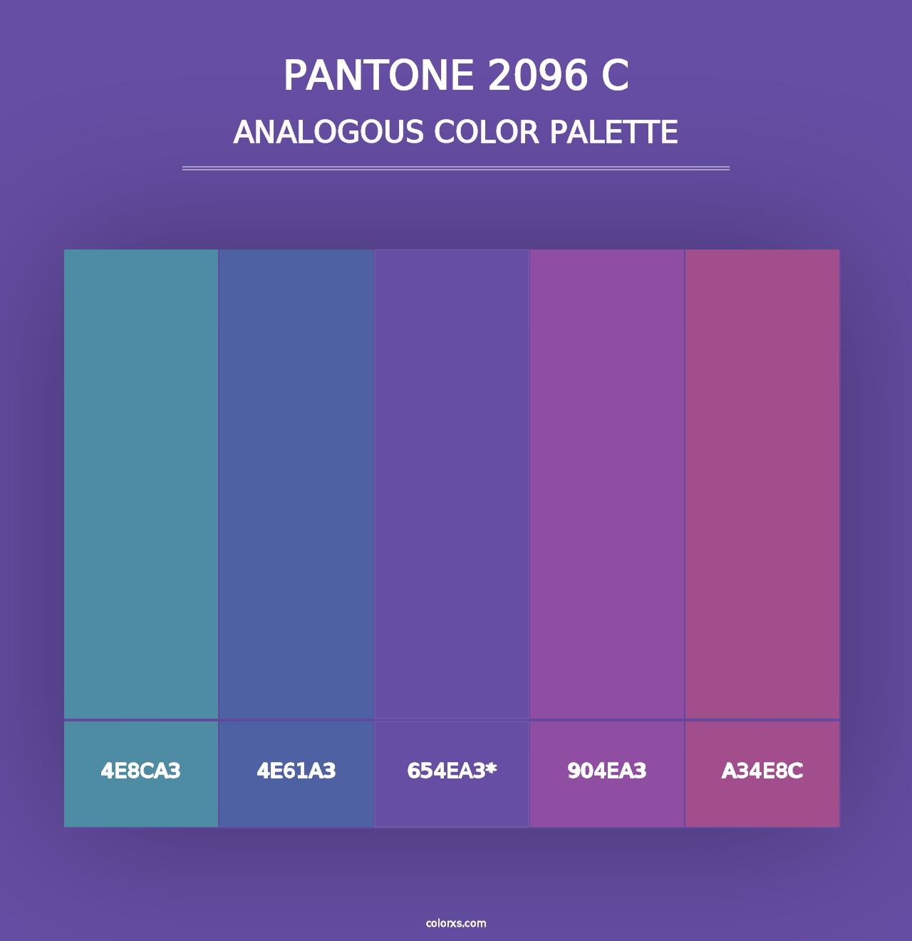 PANTONE 2096 C - Analogous Color Palette