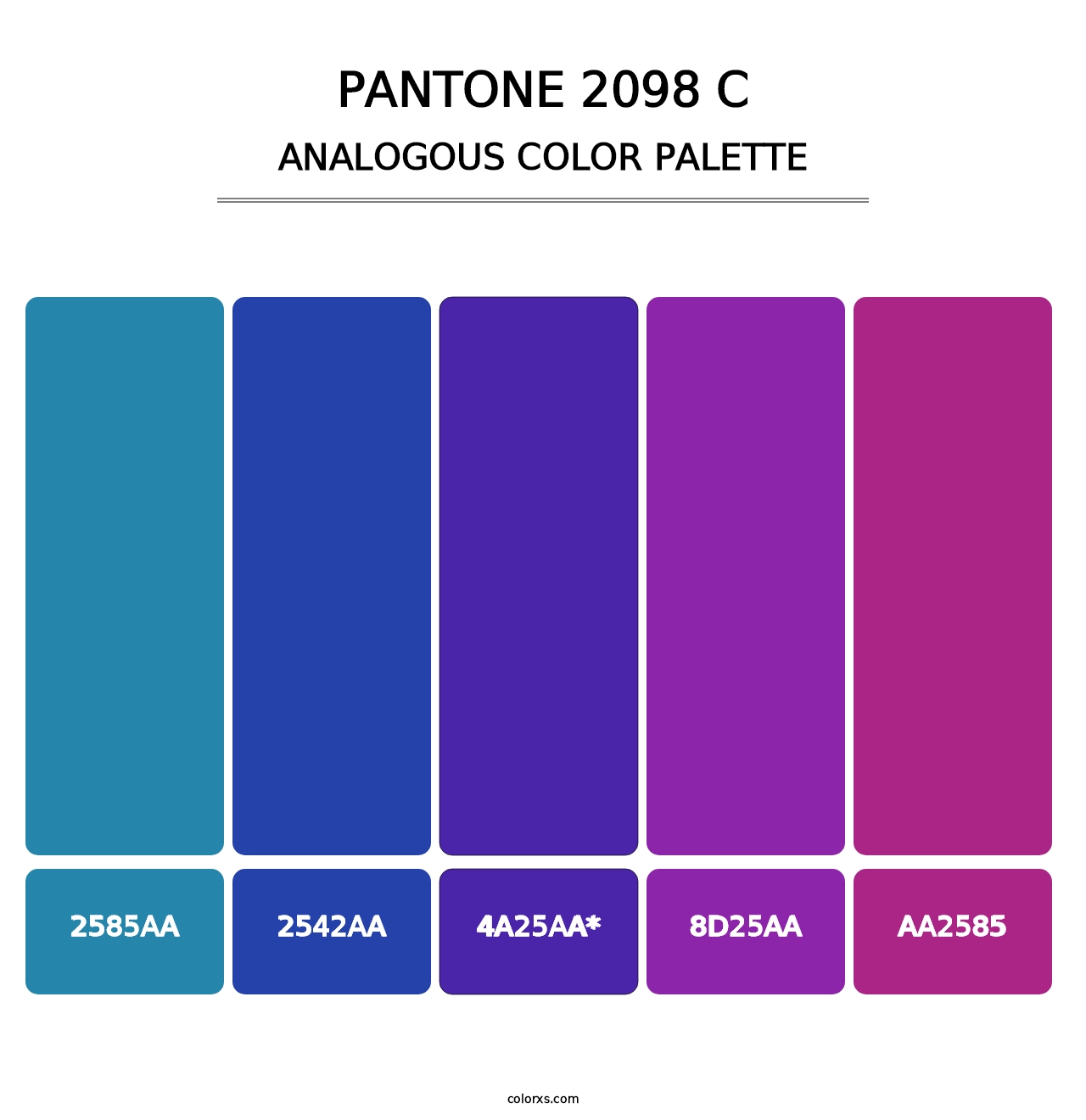 PANTONE 2098 C - Analogous Color Palette