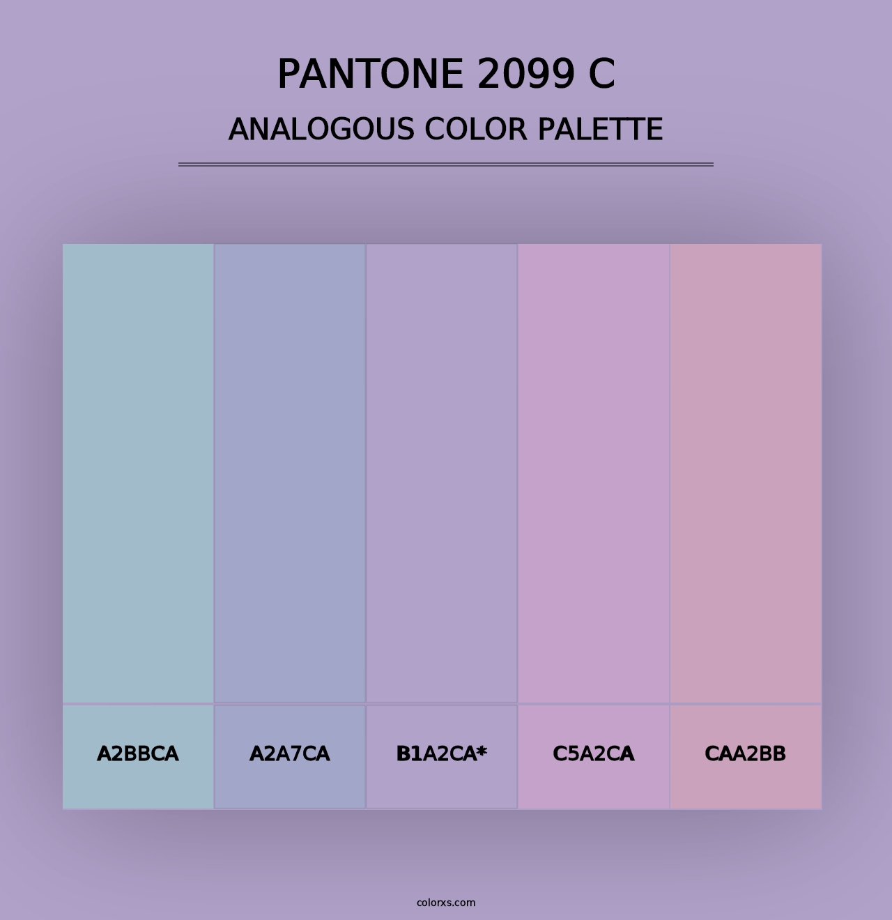 PANTONE 2099 C - Analogous Color Palette