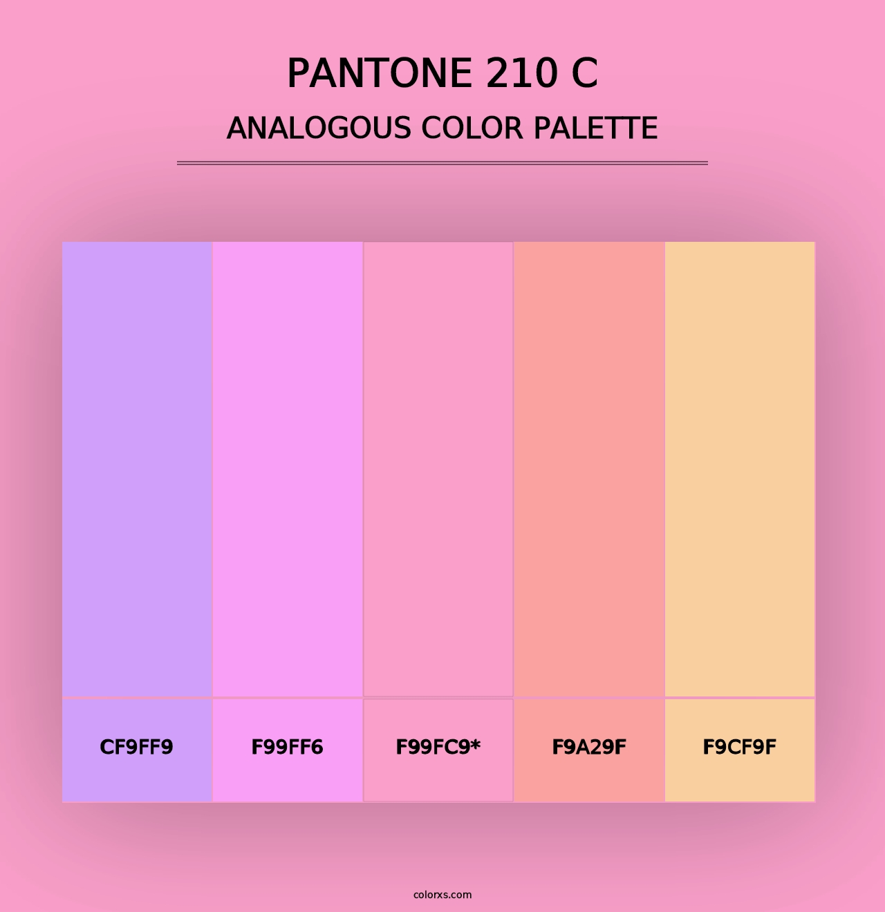 PANTONE 210 C - Analogous Color Palette