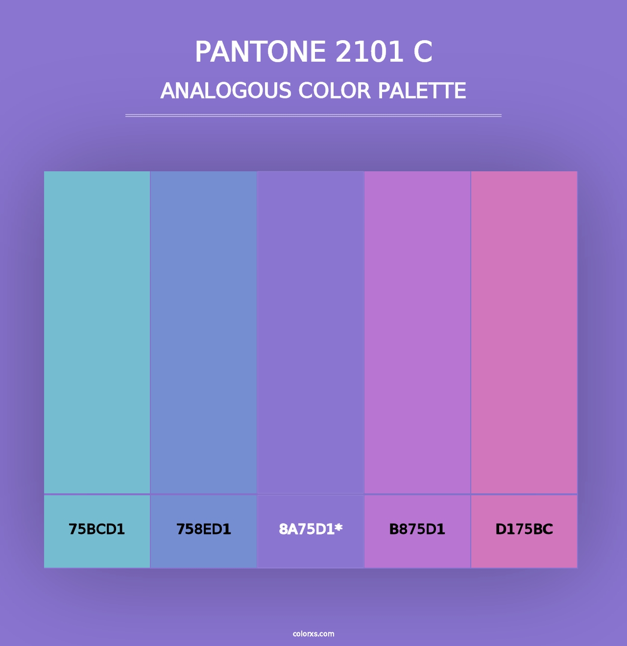 PANTONE 2101 C - Analogous Color Palette