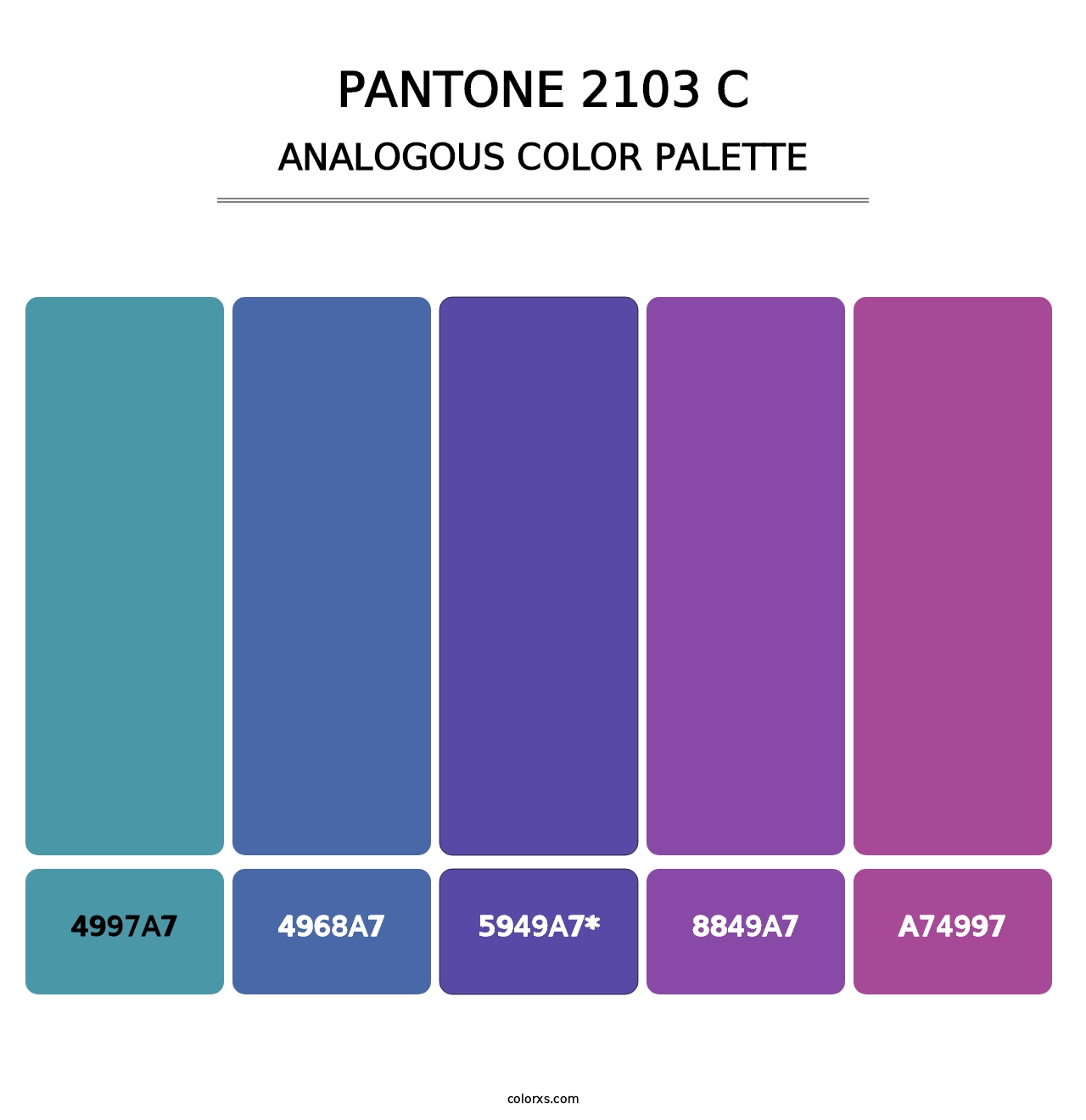 PANTONE 2103 C - Analogous Color Palette