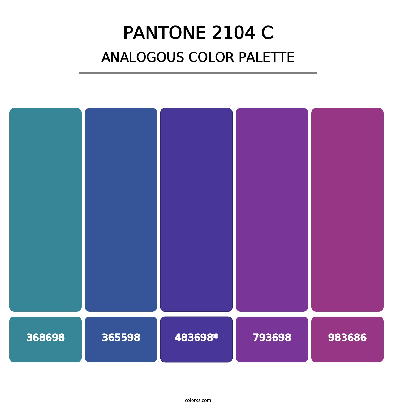 PANTONE 2104 C - Analogous Color Palette