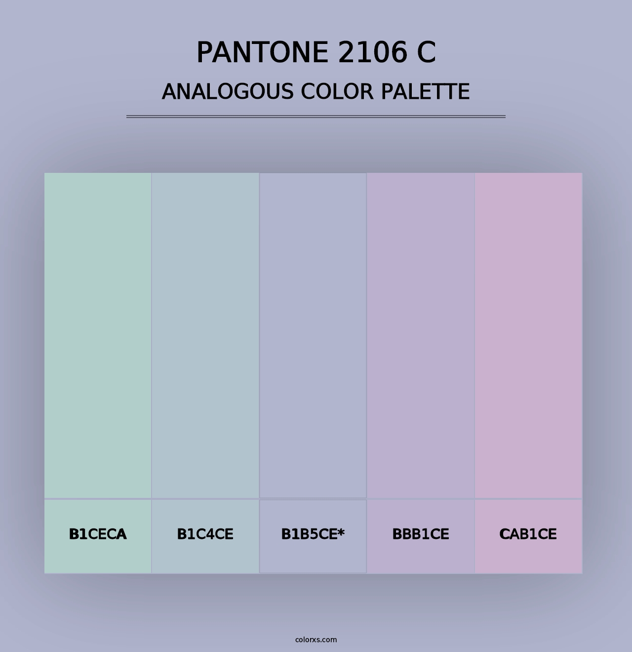 PANTONE 2106 C - Analogous Color Palette